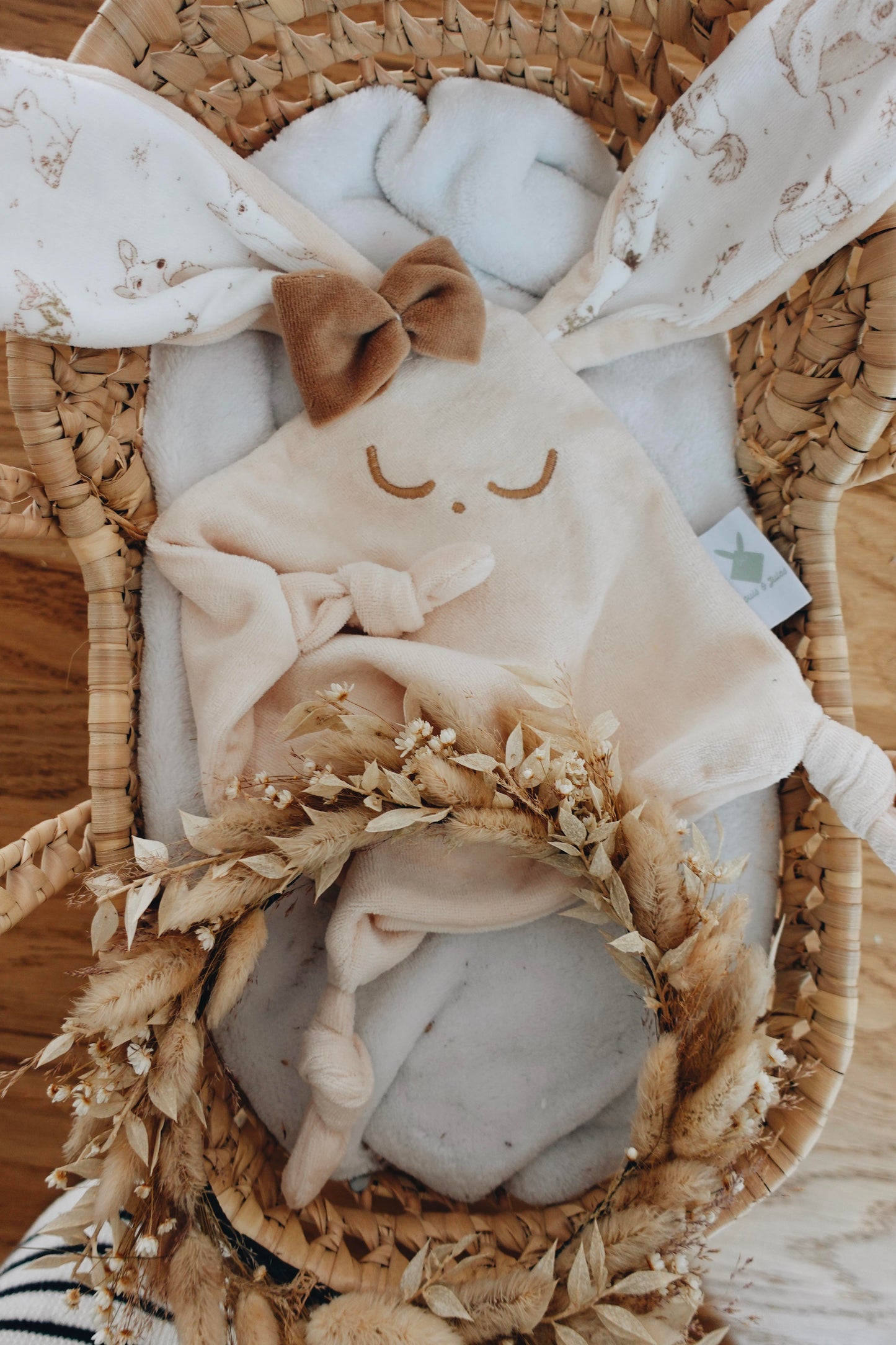 Doudou Velours Mini Noeuds - Robin