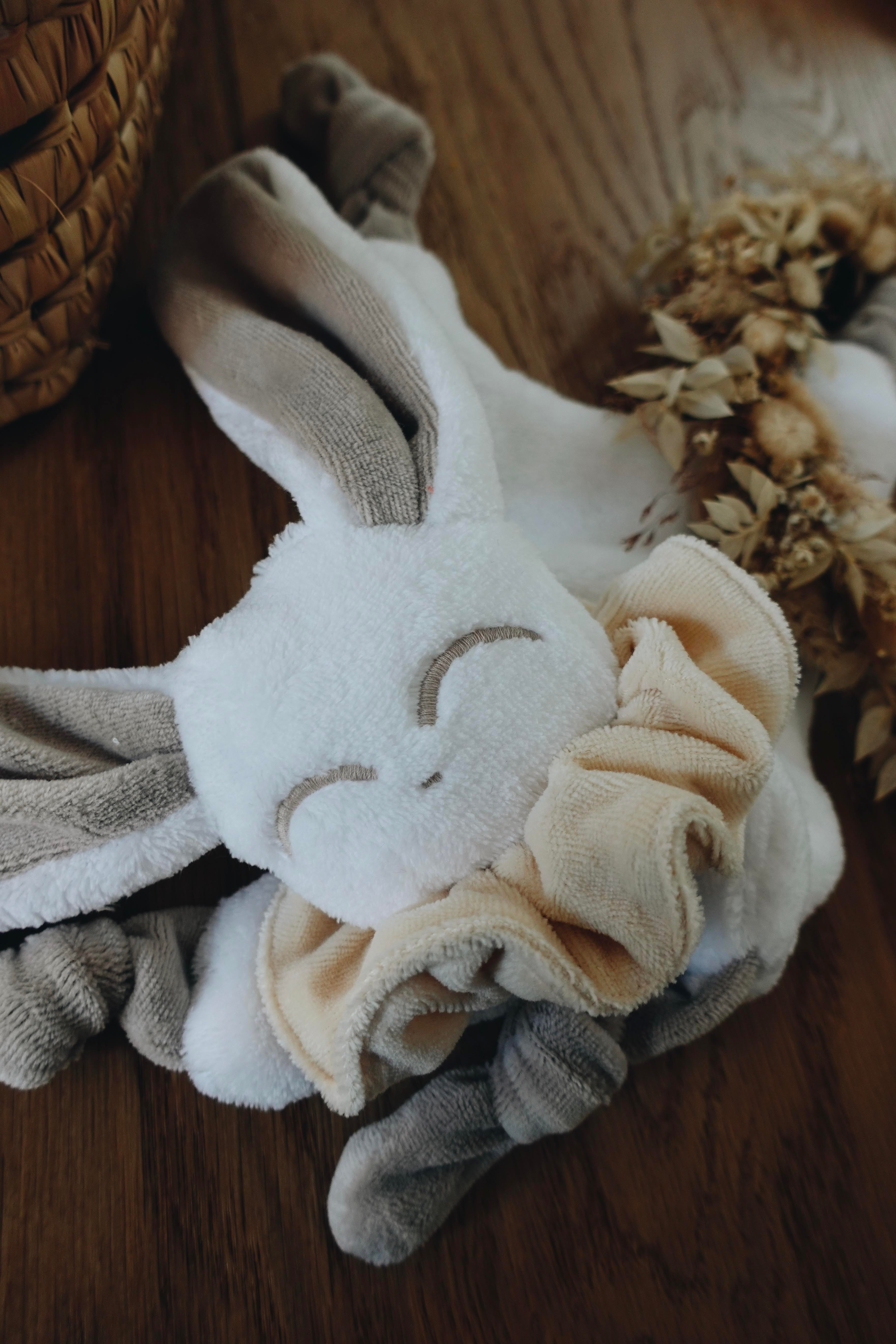 Doudou Toudoux Sable/Blanc