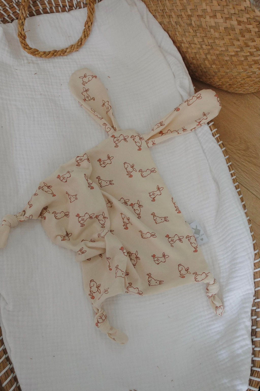 Doudou Jersey Classique Noeuds Pièce Unique - Cute Rabbit