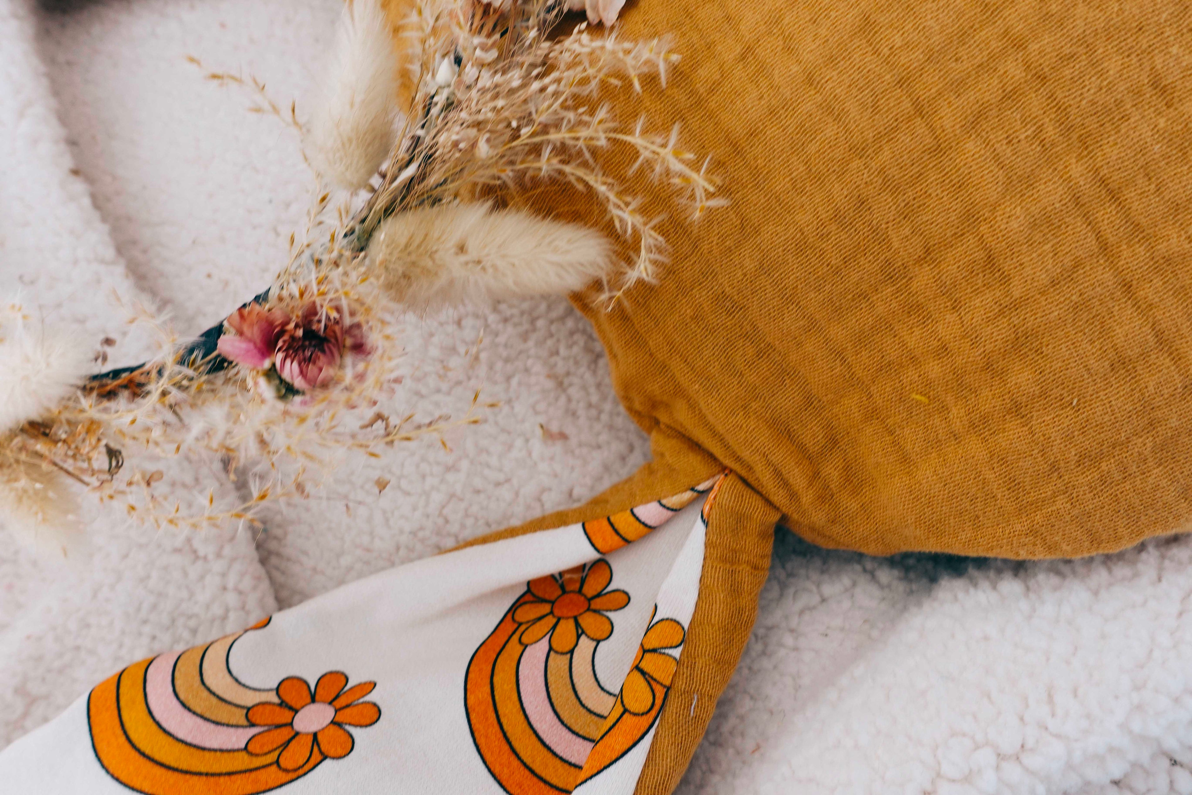 Petit Coussin Lange - Flower Rainbow