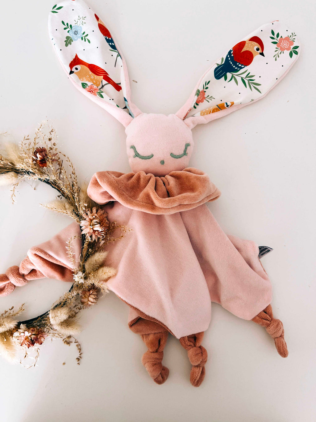 Doudou Velours Câlin Noeuds - Singing Birds