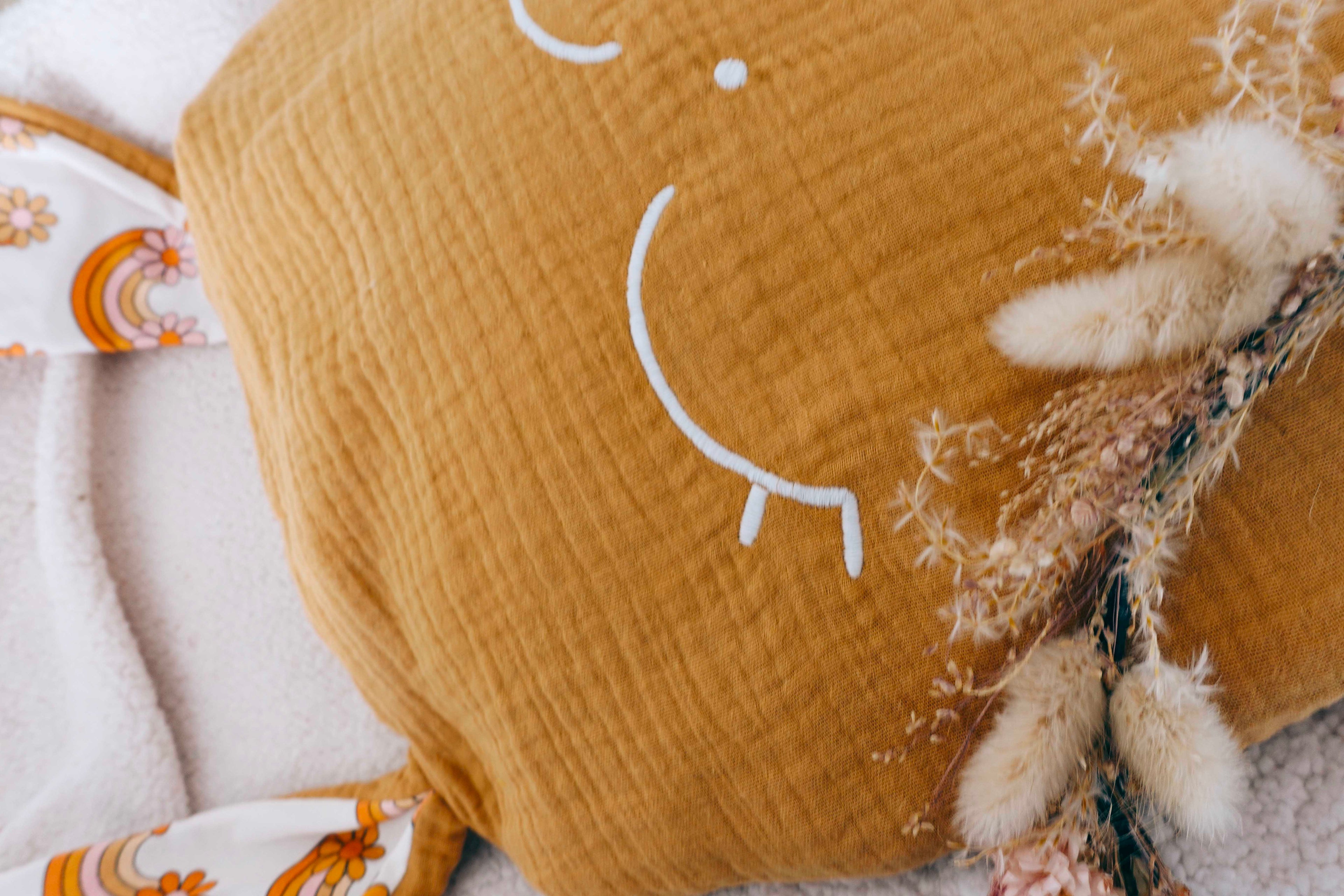 Petit Coussin Lange - Flower Rainbow