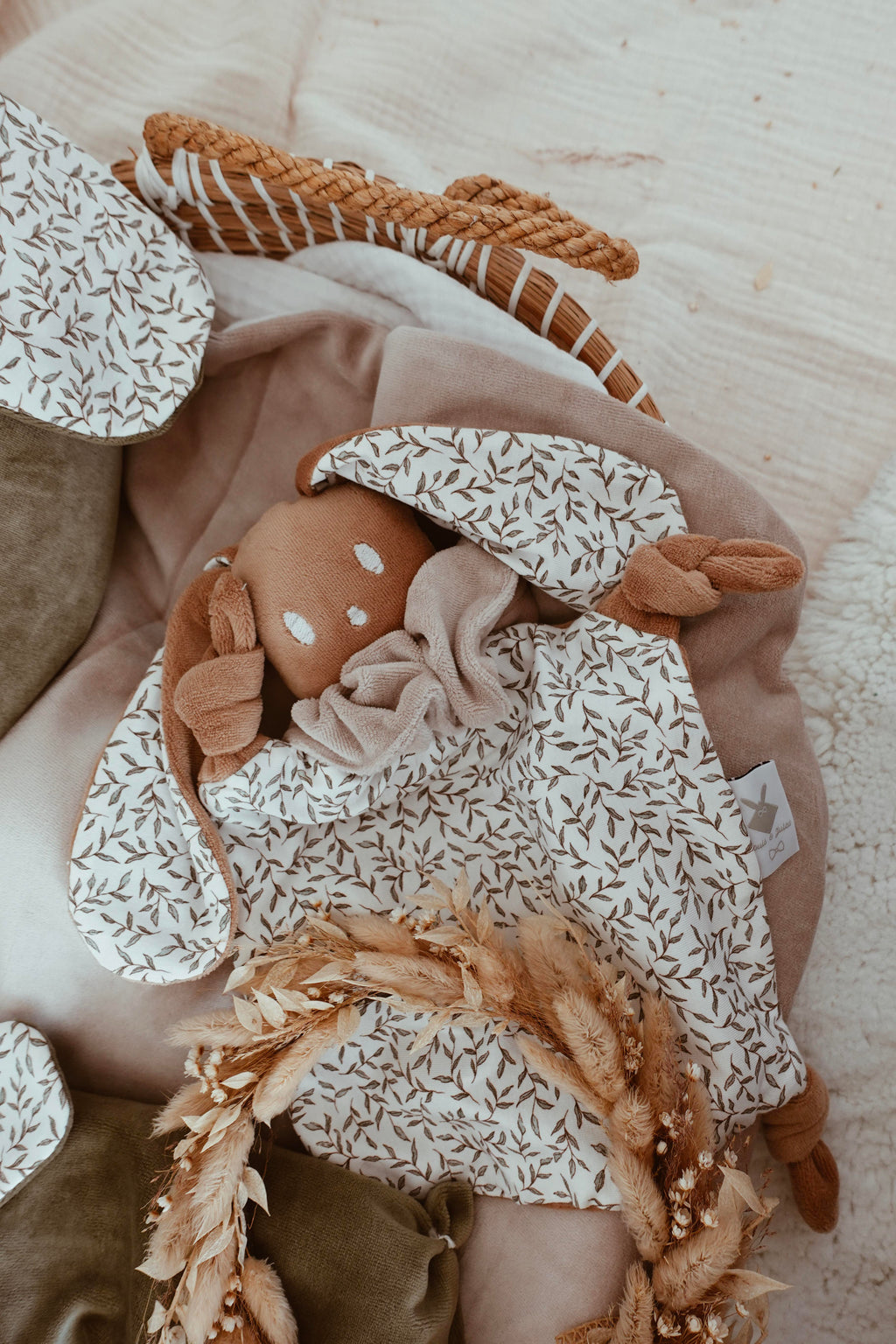 Doudou Velours Chouchou - Green Leaves