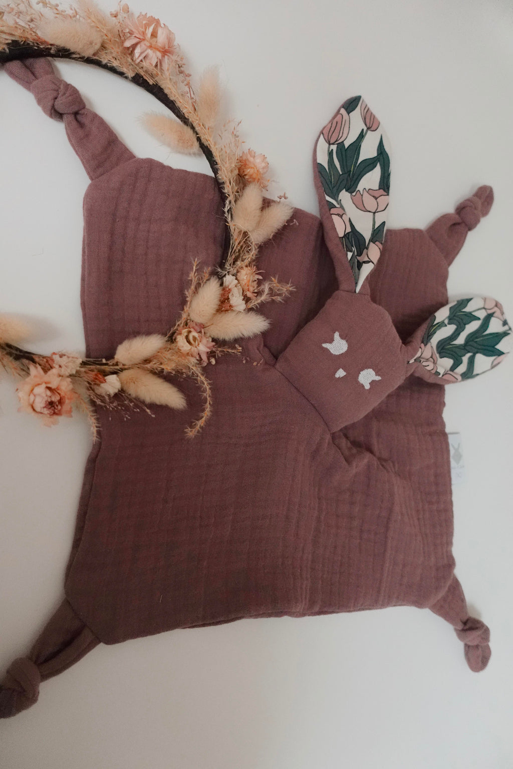 Doudou Lange Câlin Noeuds - Tulipes