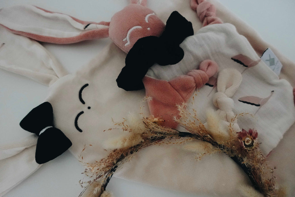 Doudou Velours Classique Noeuds - Flamands Rose