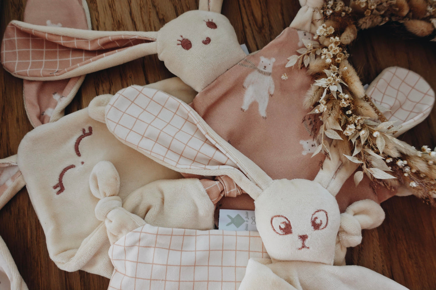 PROTOTYPE - Doudou Velours Chouchou - Checks and Bears Nude