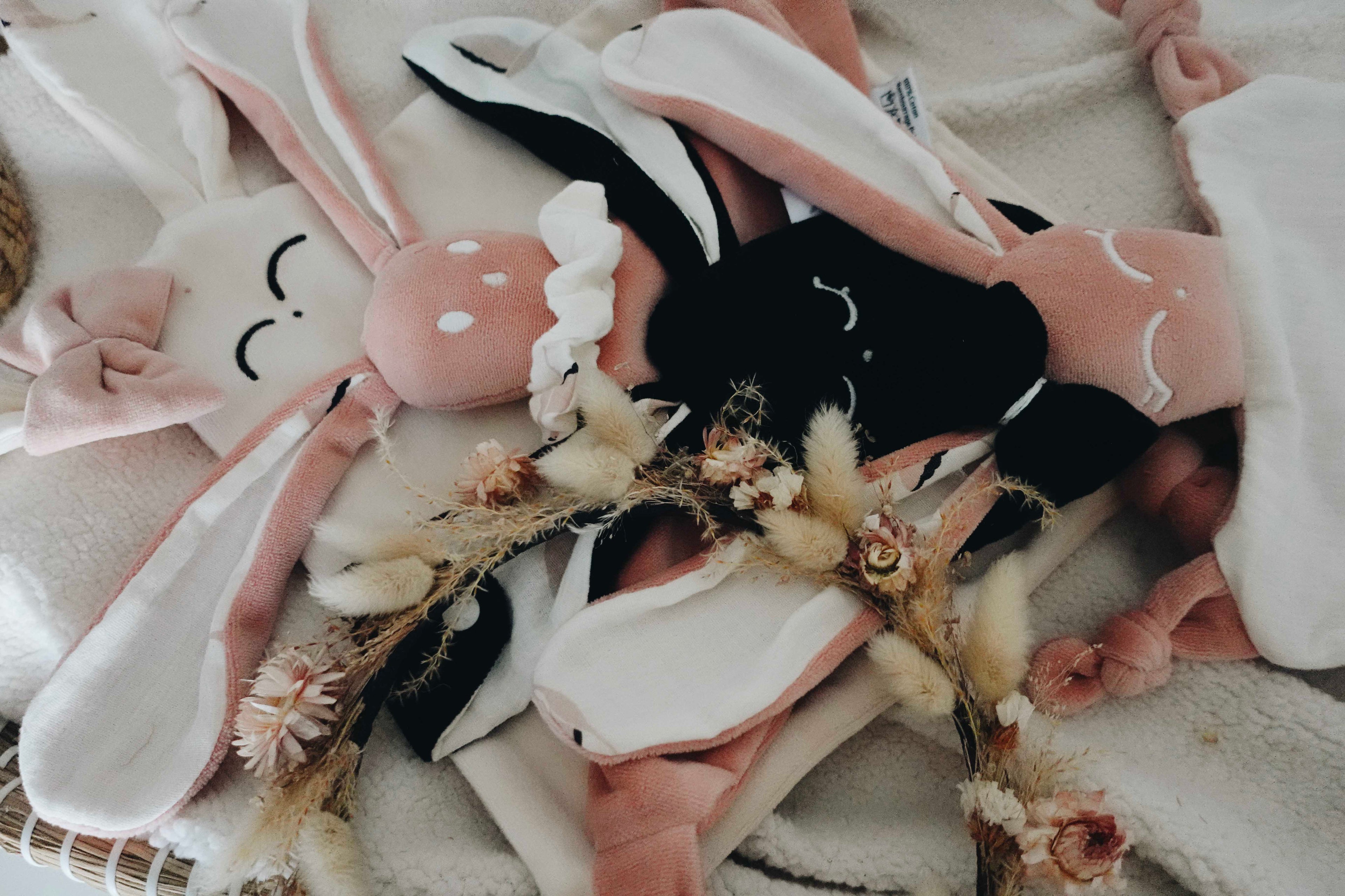 Doudou Velours Classique Noeuds - Flamands Rose