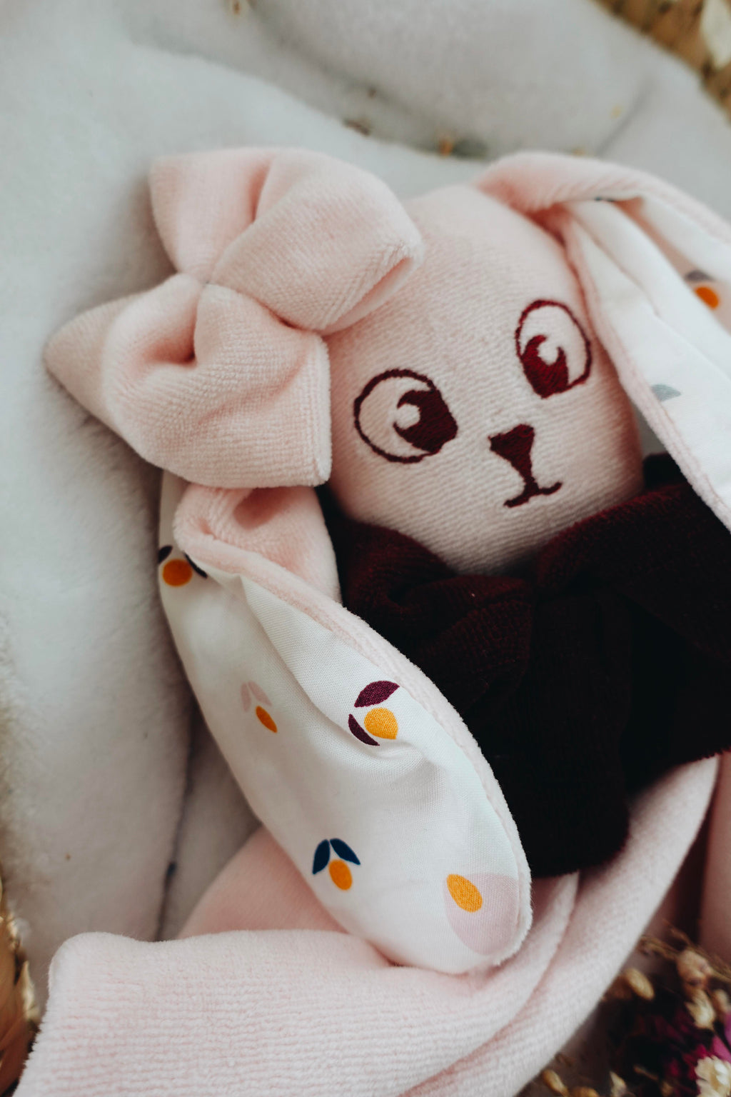 PROTOTYPE - Doudou Velours Câlin Noeuds - Lapinous