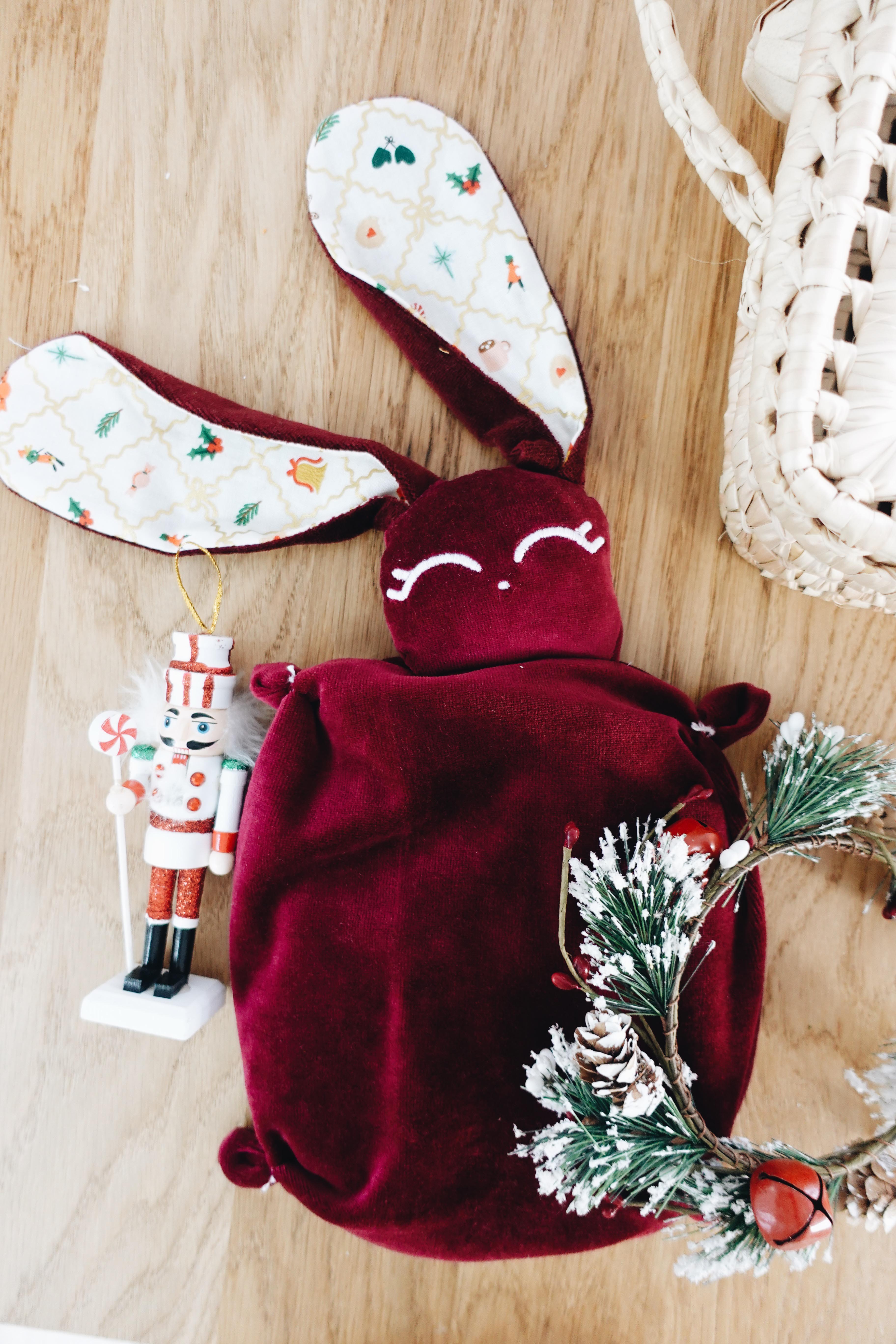 PROTOTYPE - Bouillotte noyaux de cerise velours - Holiday Argyle