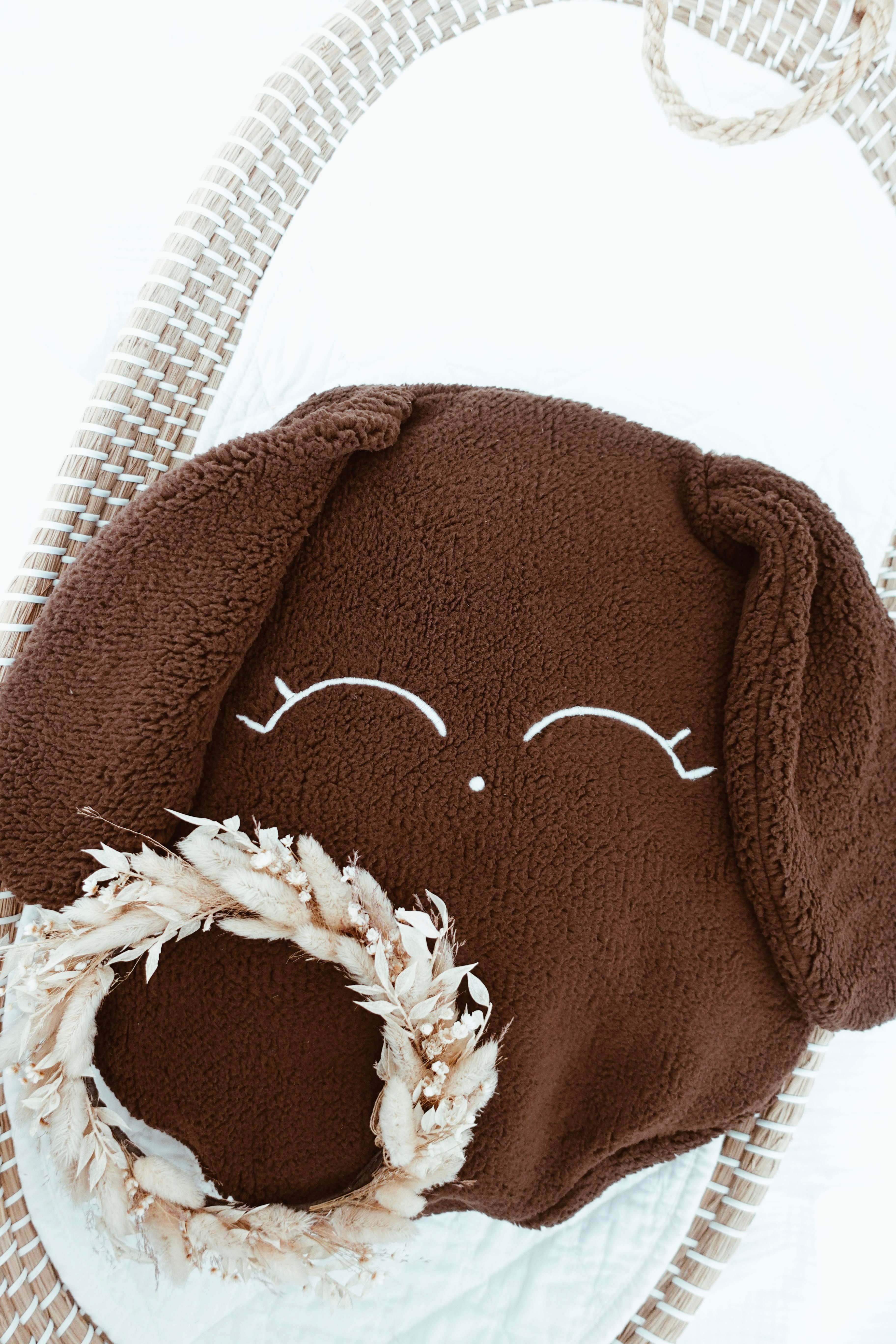 Petit Coussin Moumoute Pure - Épaisse Châtaigne