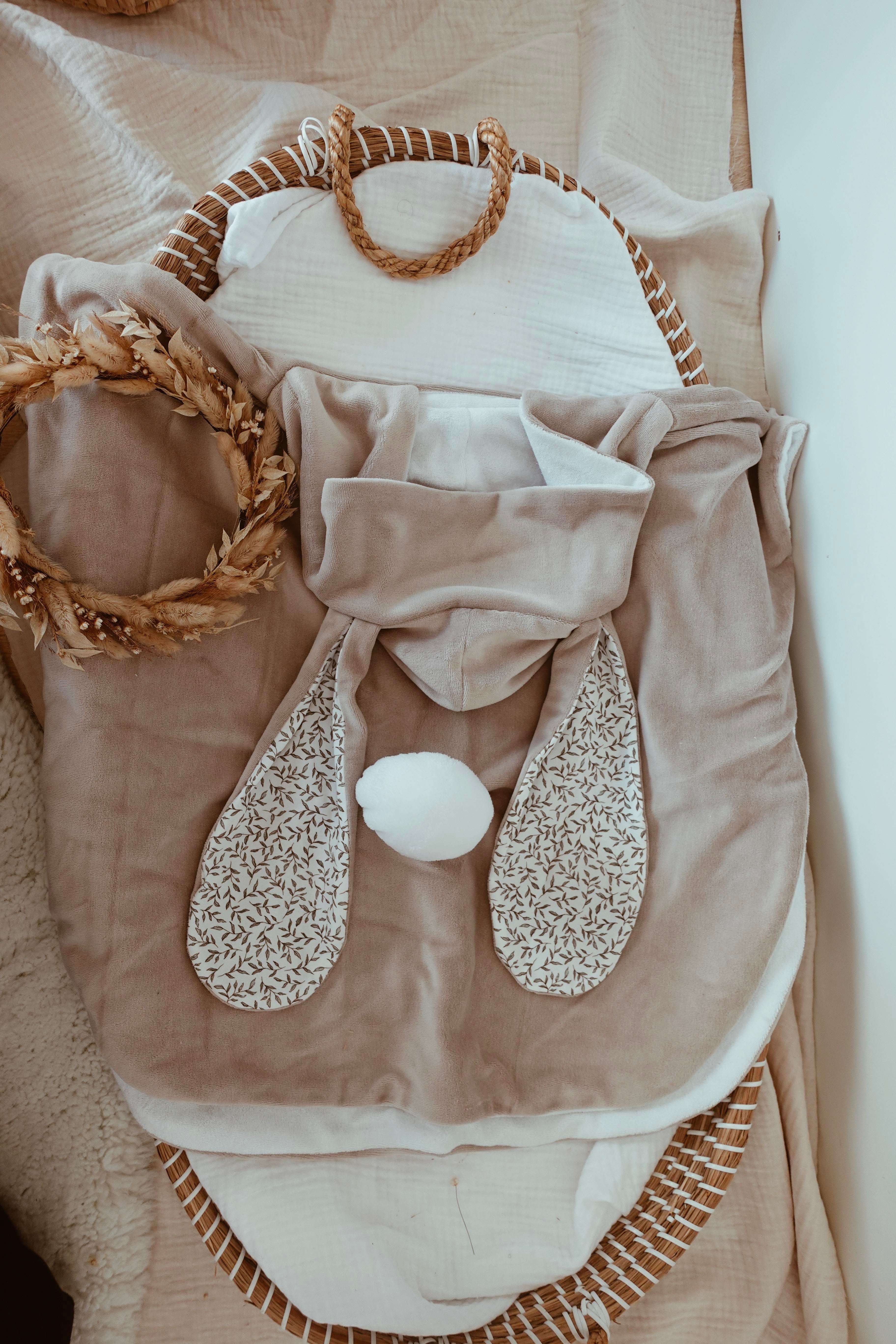 Poncho de bain Velours - Green Leaves