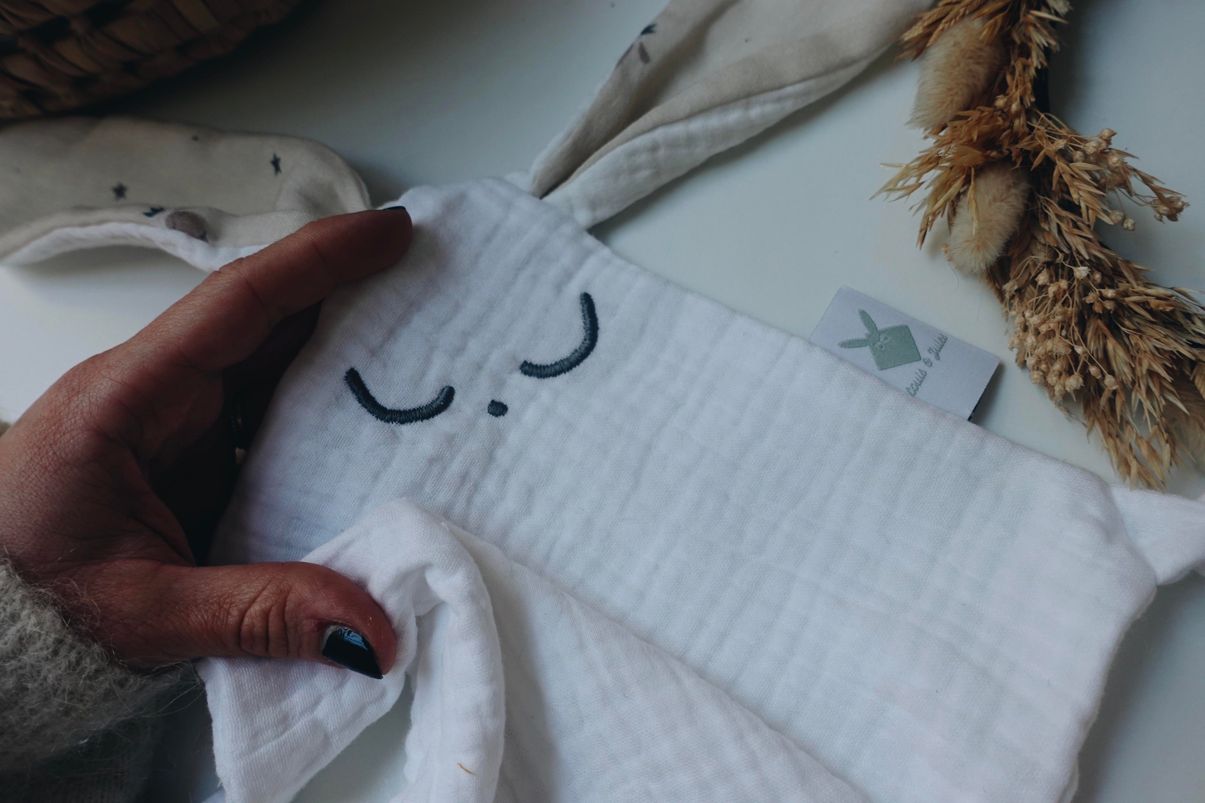 Doudou Lange Mini Noeuds - Moutons