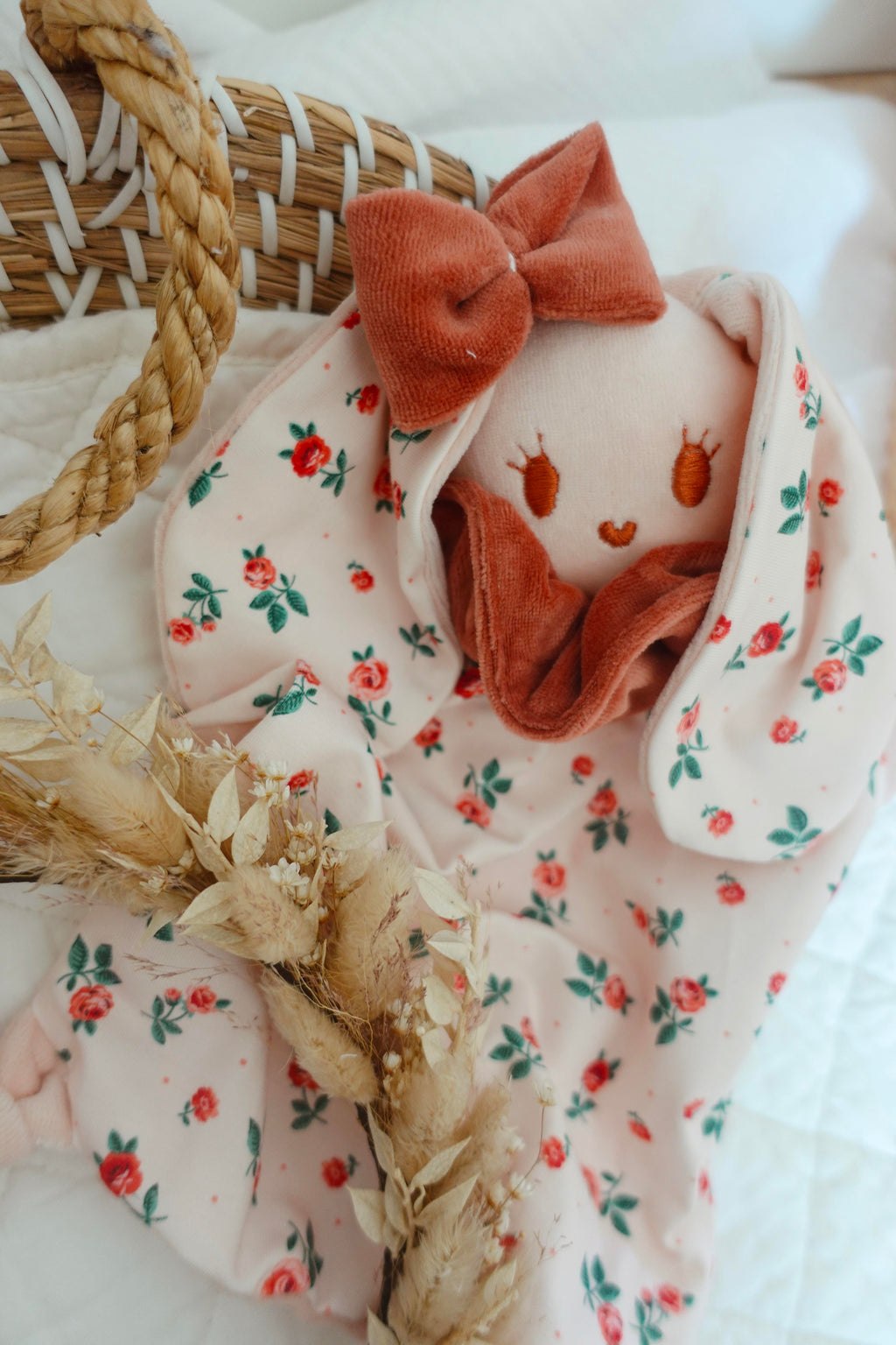 Doudou Velours Chouchou - Pink Roses