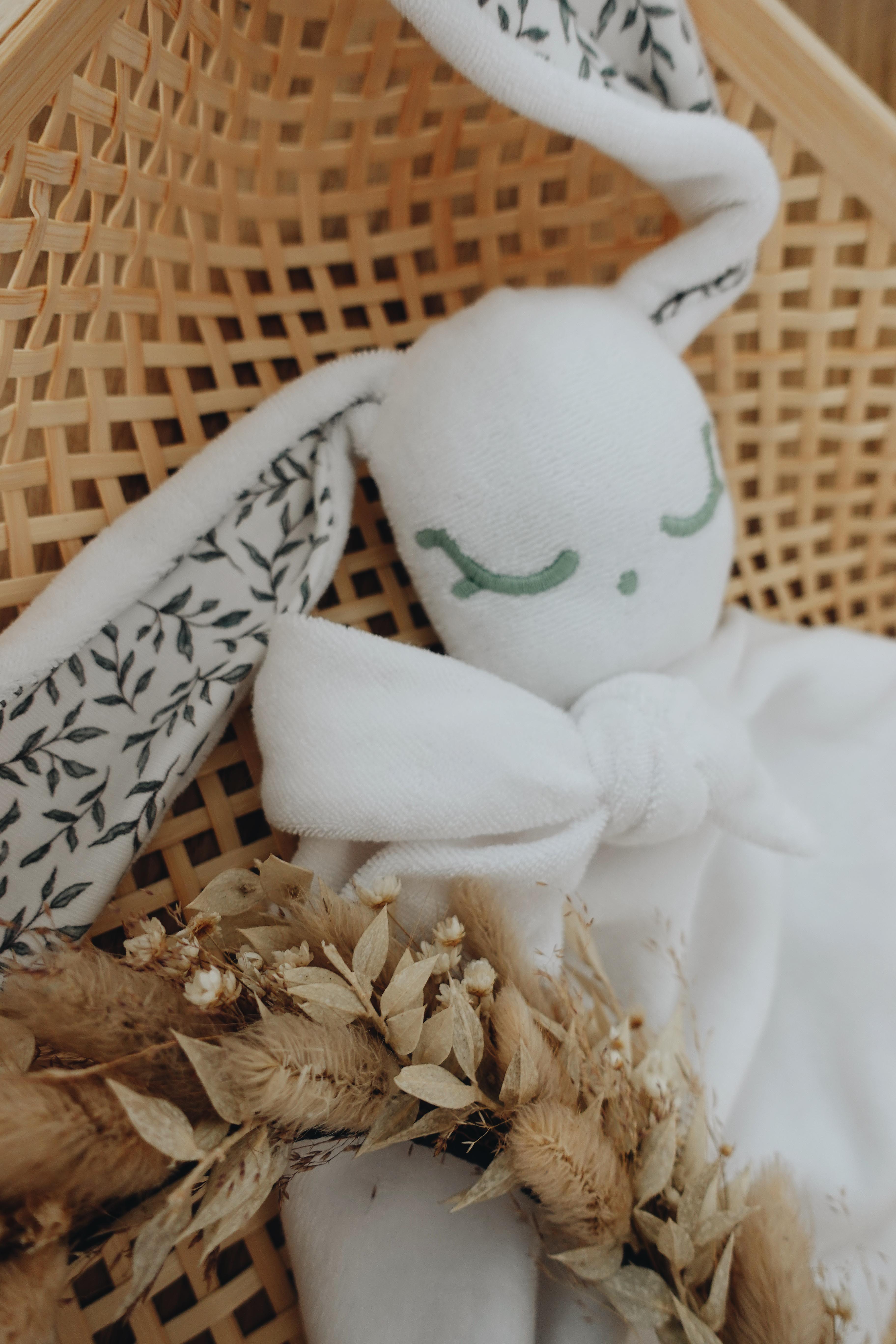 PROTOTYPE - Doudou Éponge Gaufrette - Green Leaves