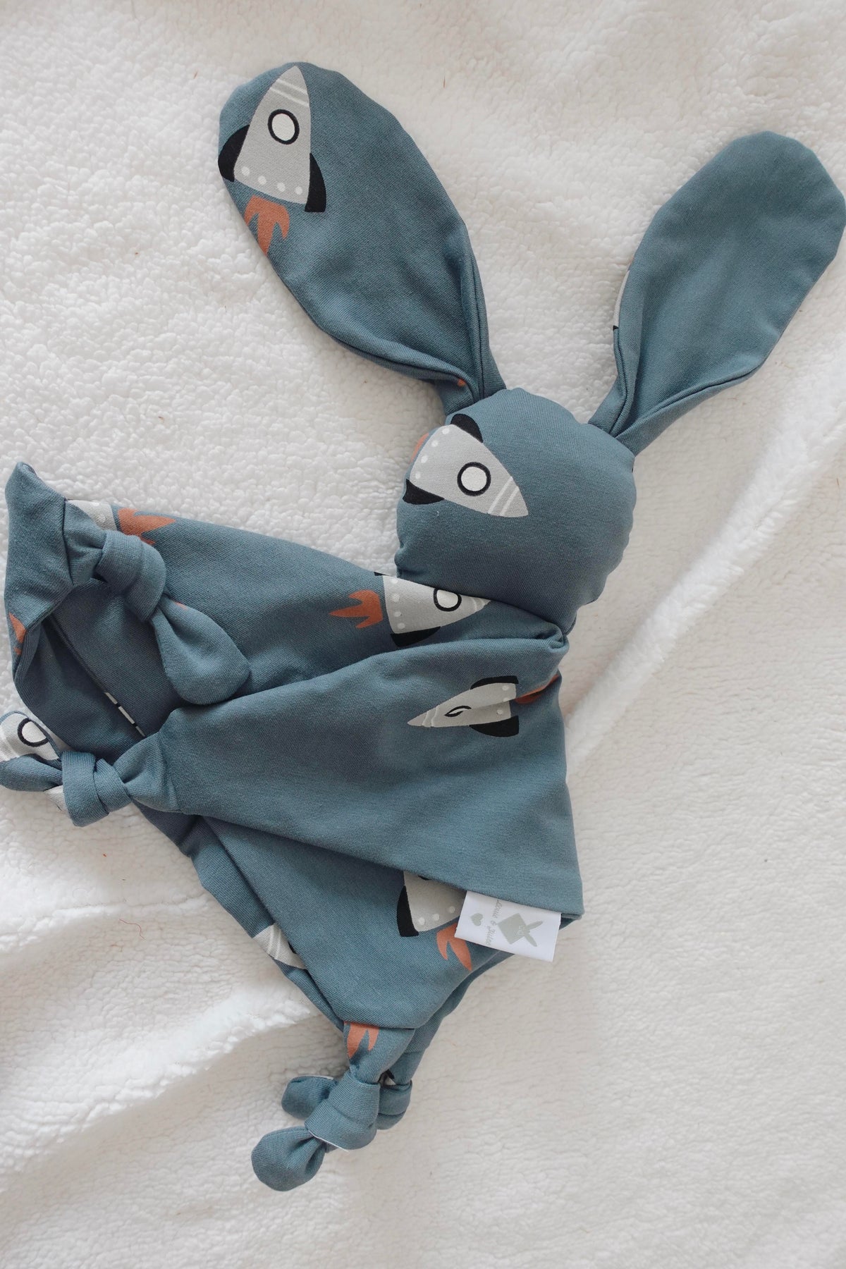 Doudou Jersey Câlin Noeuds Pièce Unique - Blue Rocket