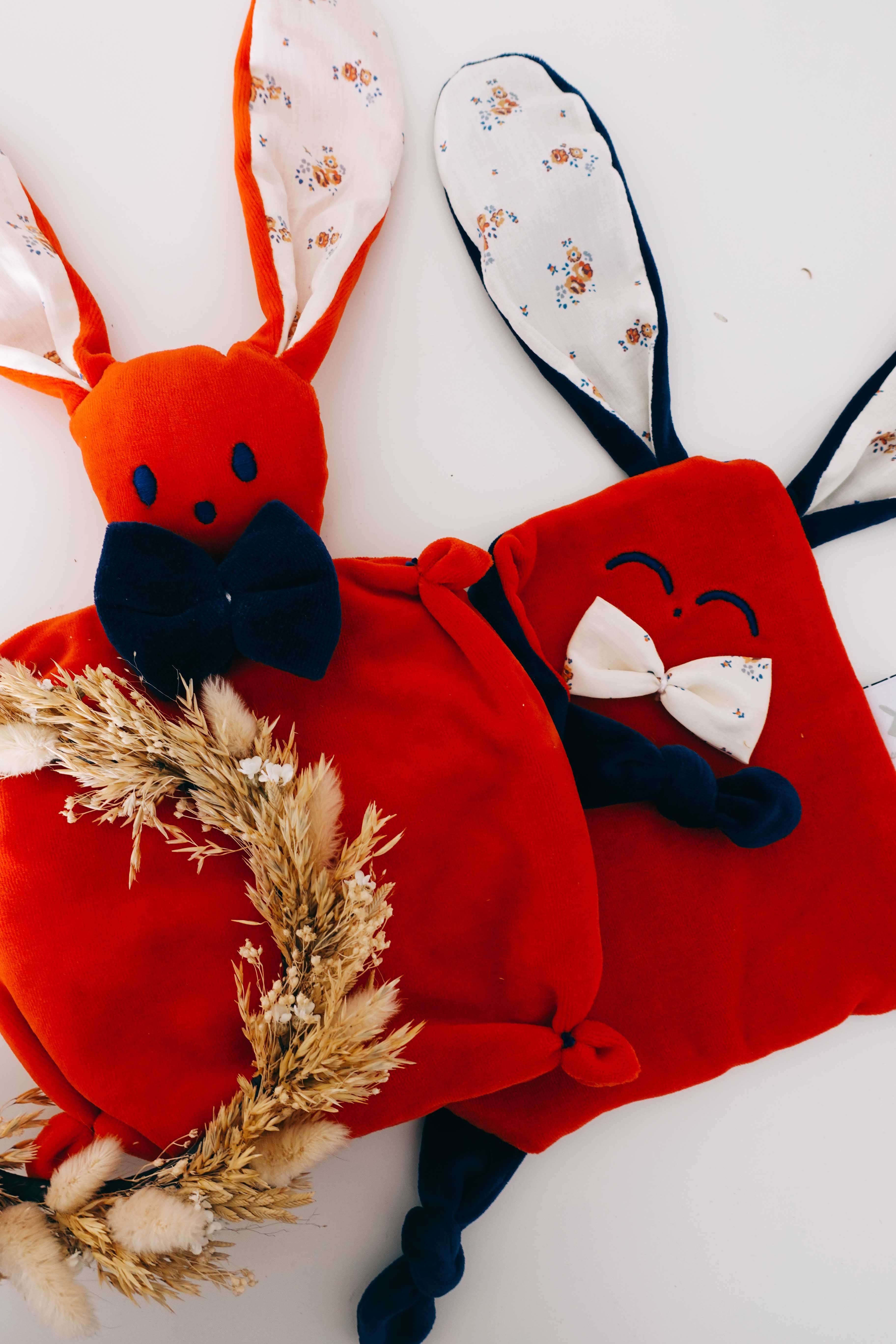 Doudou Velours Mini Noeuds - Paulinette