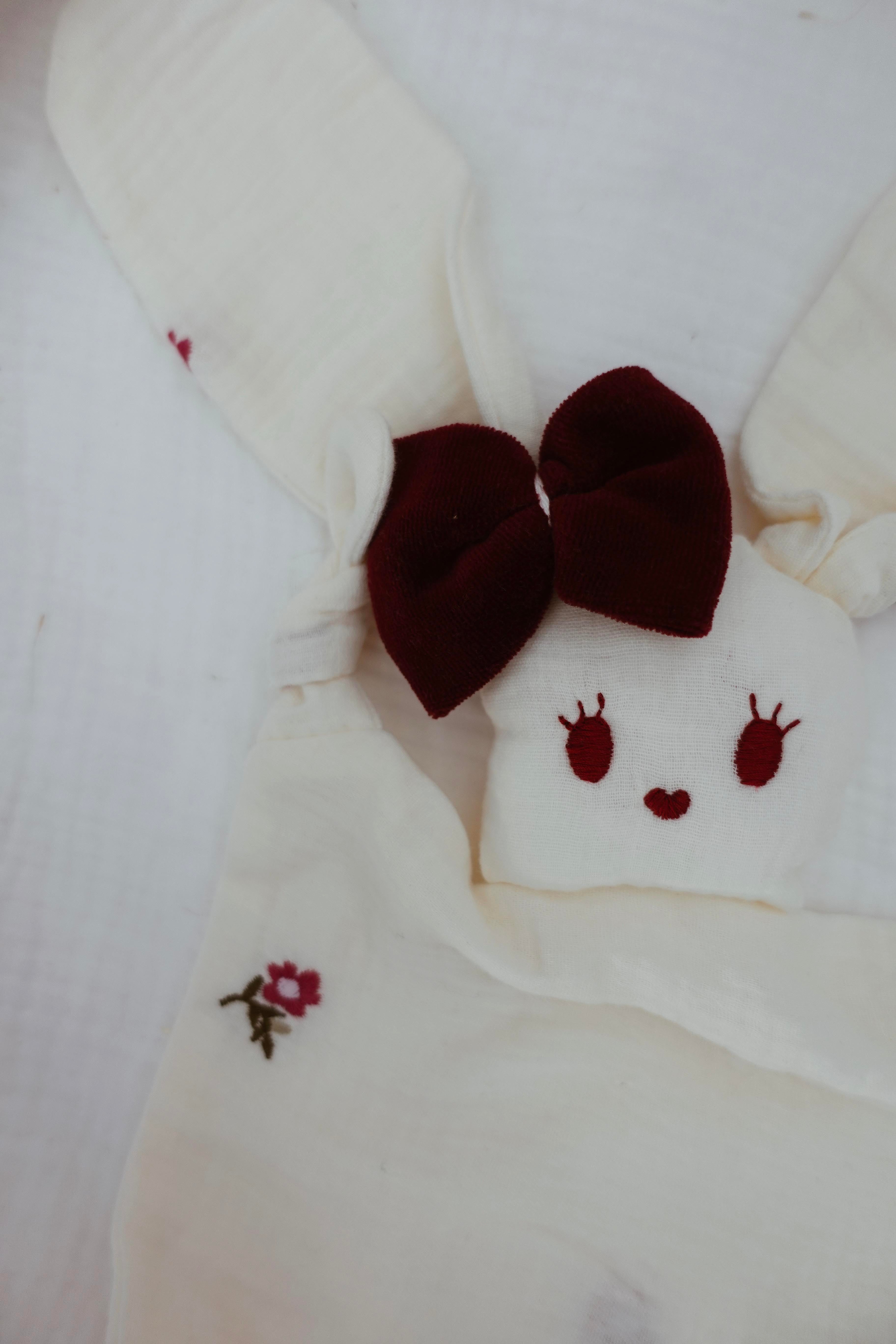 Doudou Lange Chouchou - Fleurs Brodées