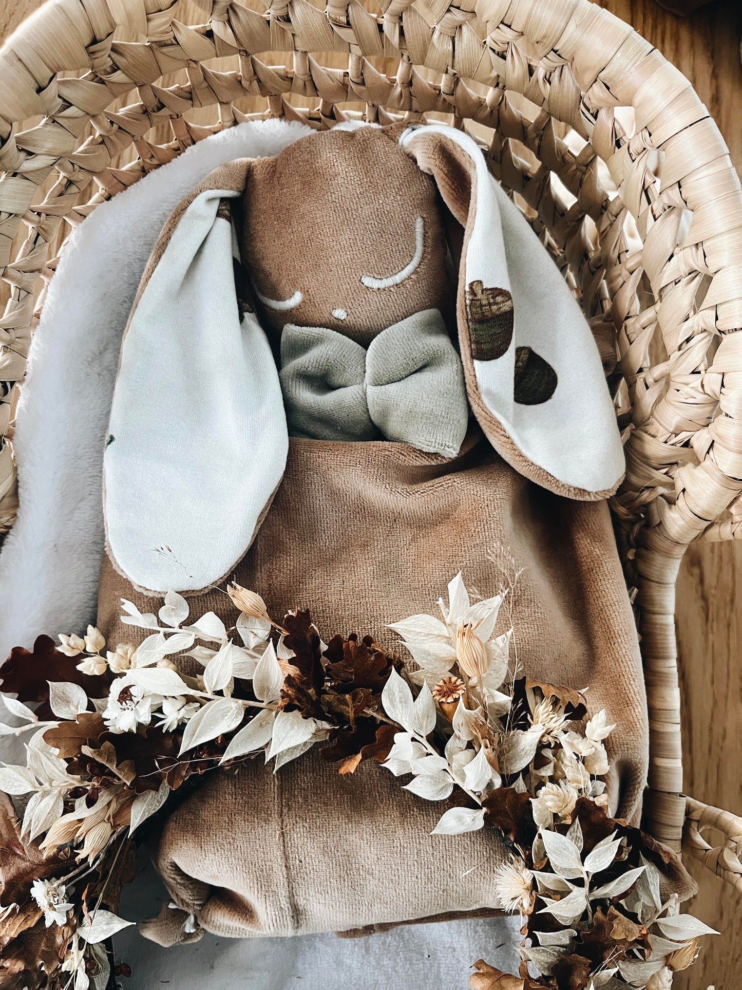 Bouillotte noyaux de cerise velours - Acorns and Leaves