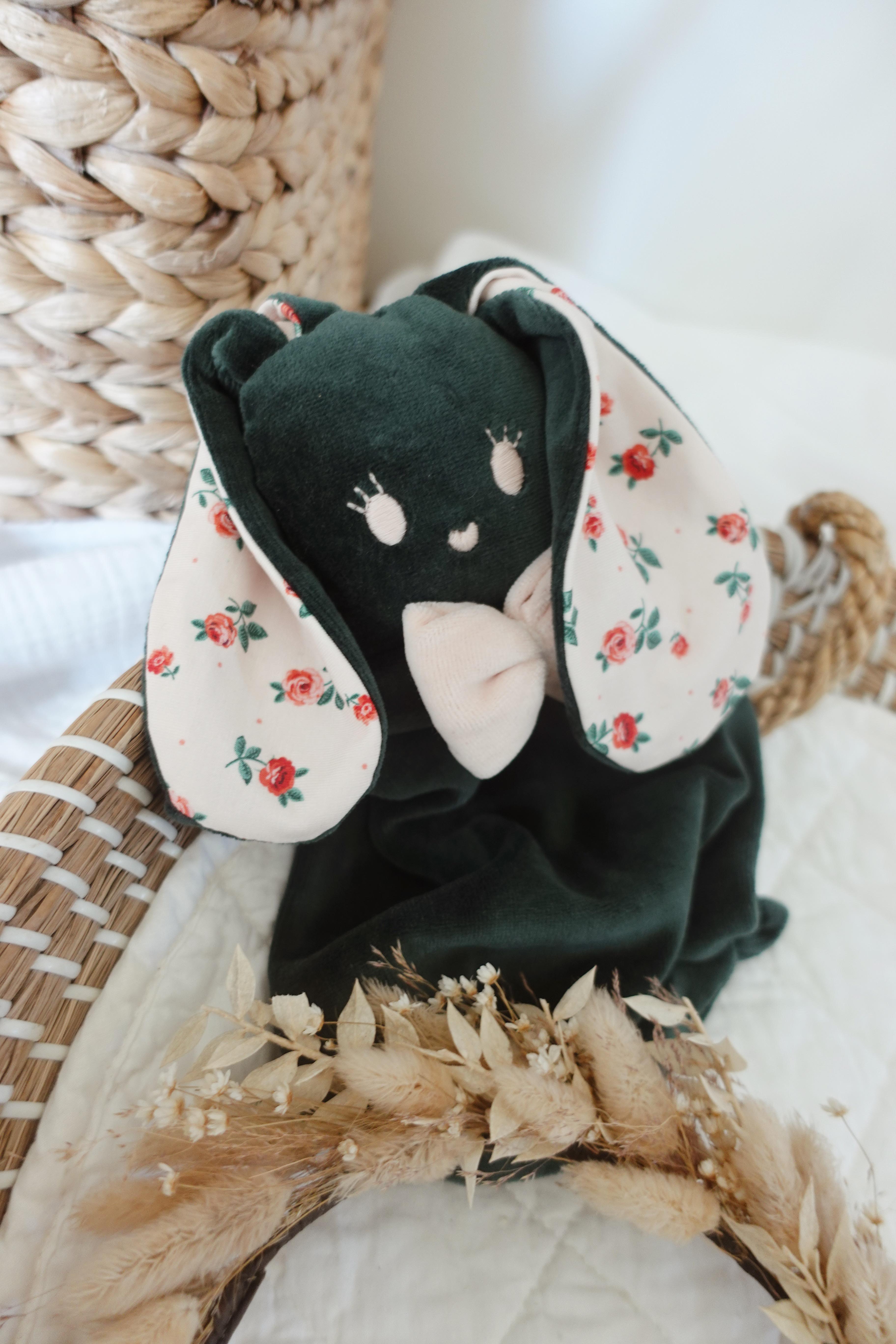 Bouillotte noyaux de cerise velours - Pink Roses