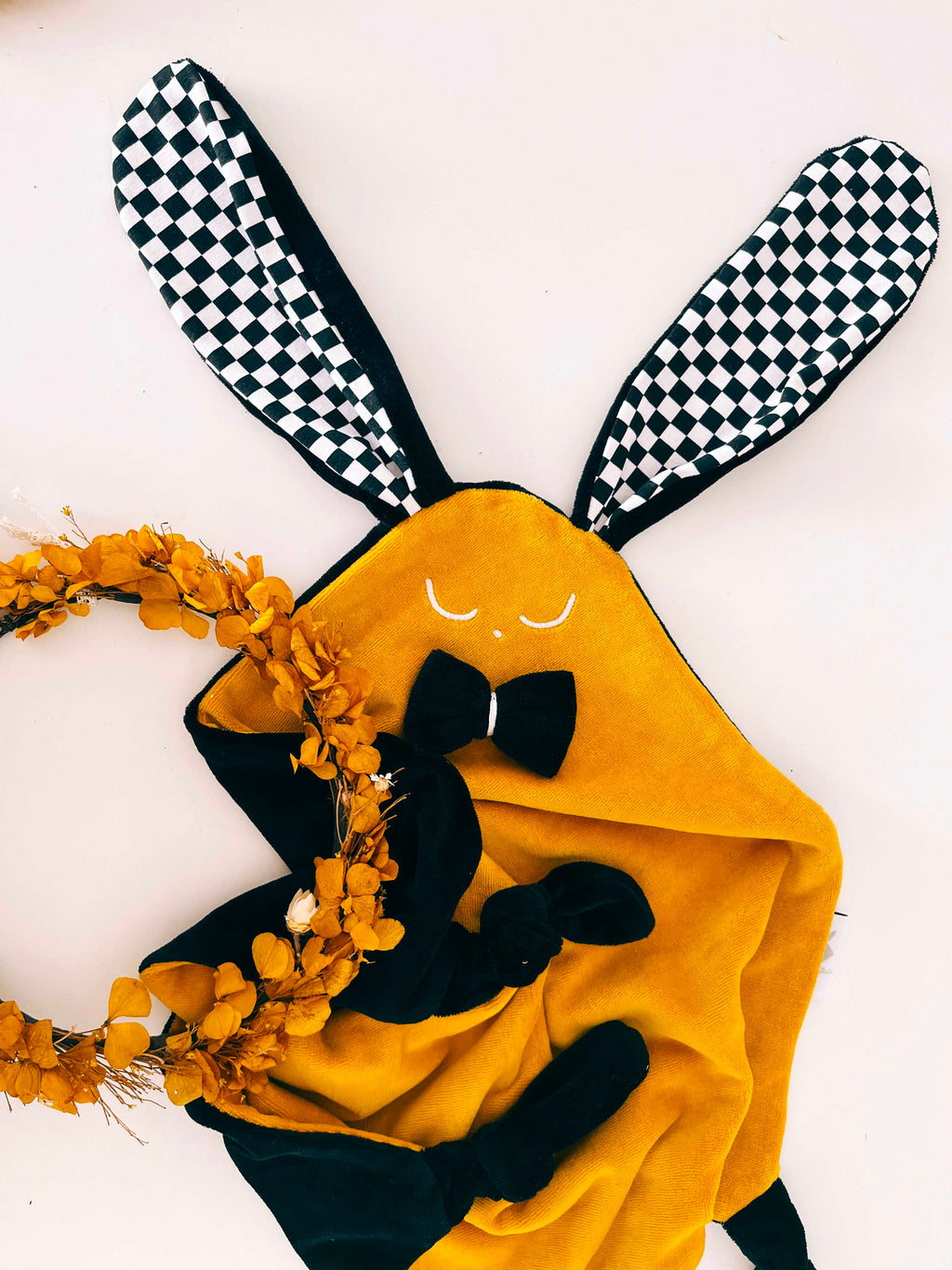 Doudou Velours Cocooning Noeuds - Chessboard