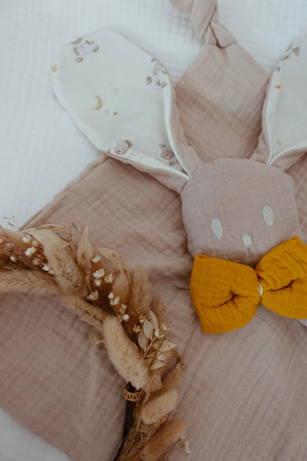 Doudou Lange Câlin Noeuds - Lamb