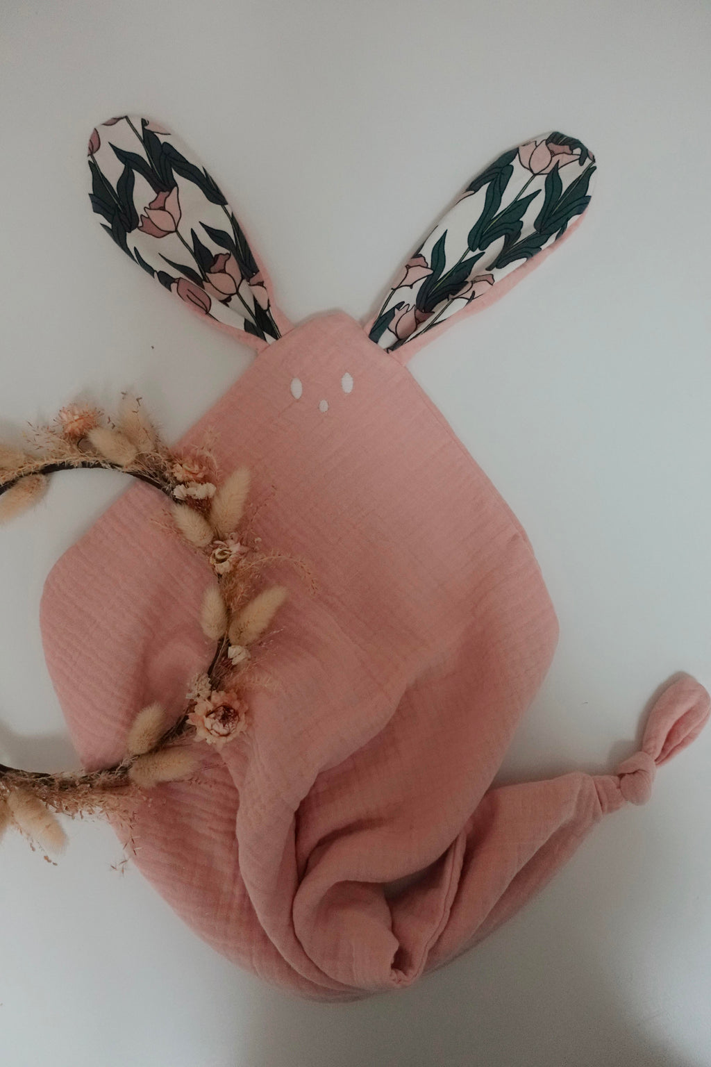 Doudou Lange Cocooning Noeuds - Tulipes