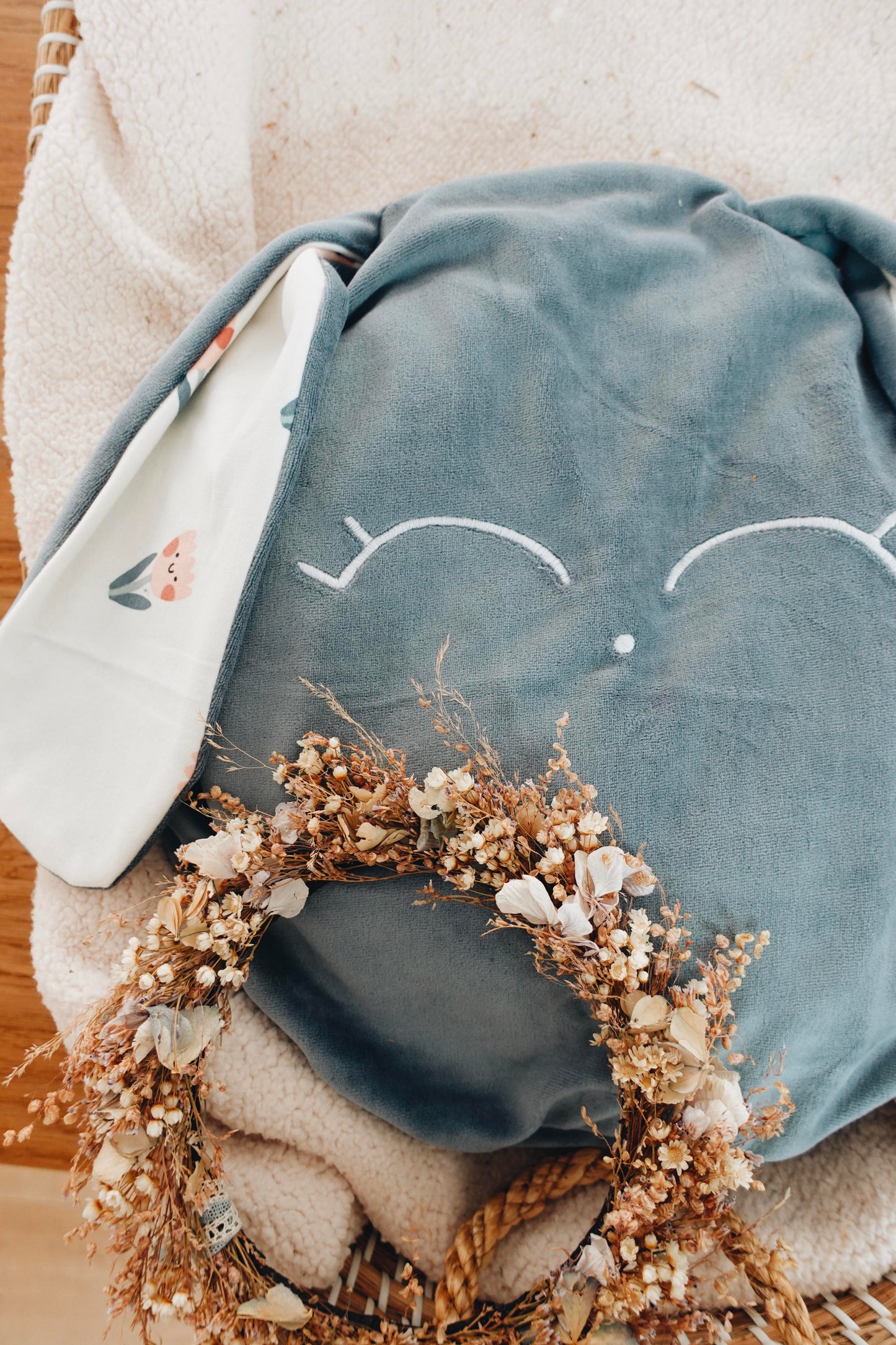 Petit Coussin Velours - Happy Tulips