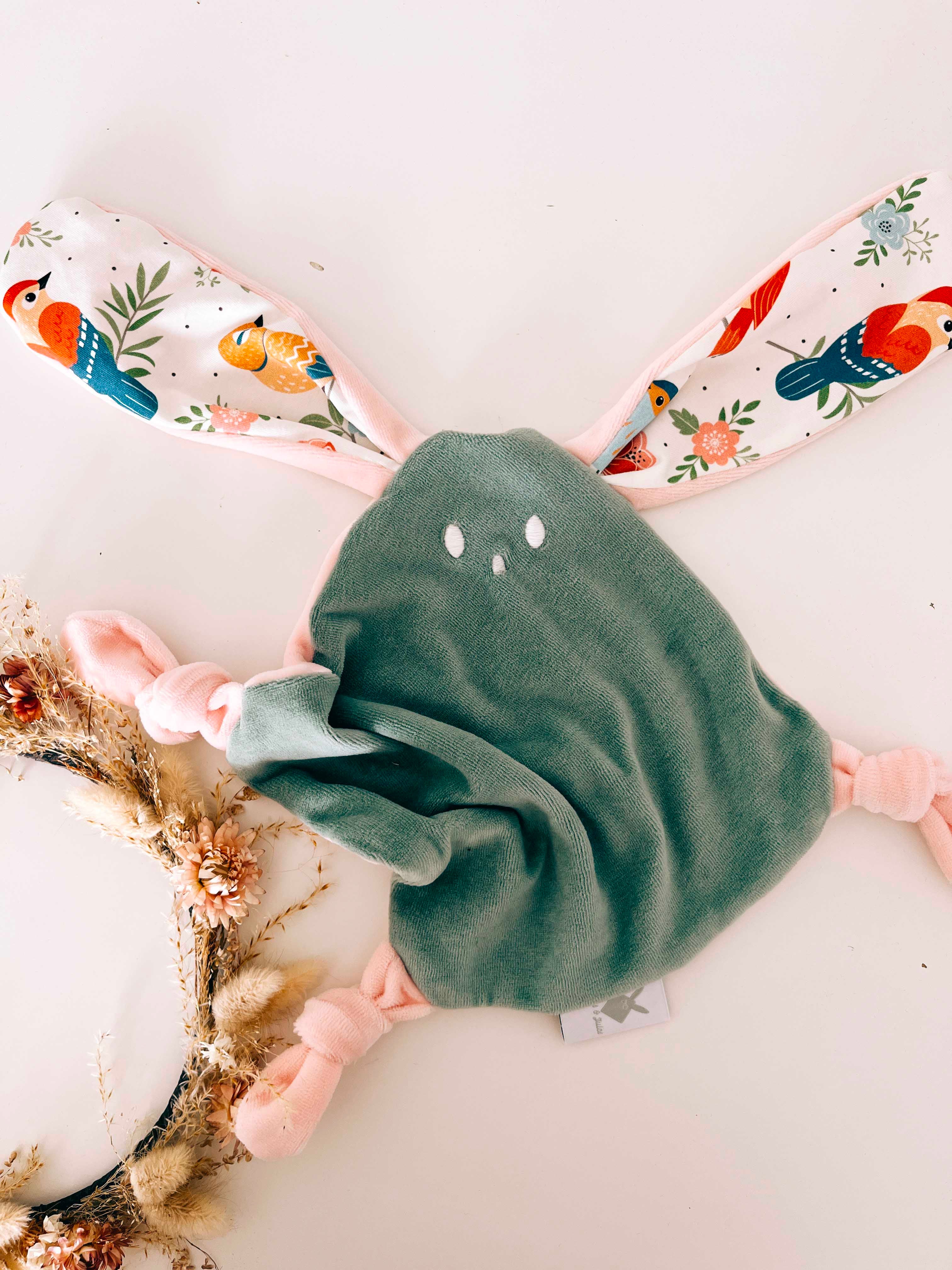 Doudou Velours Mini Noeuds - Singing Birds