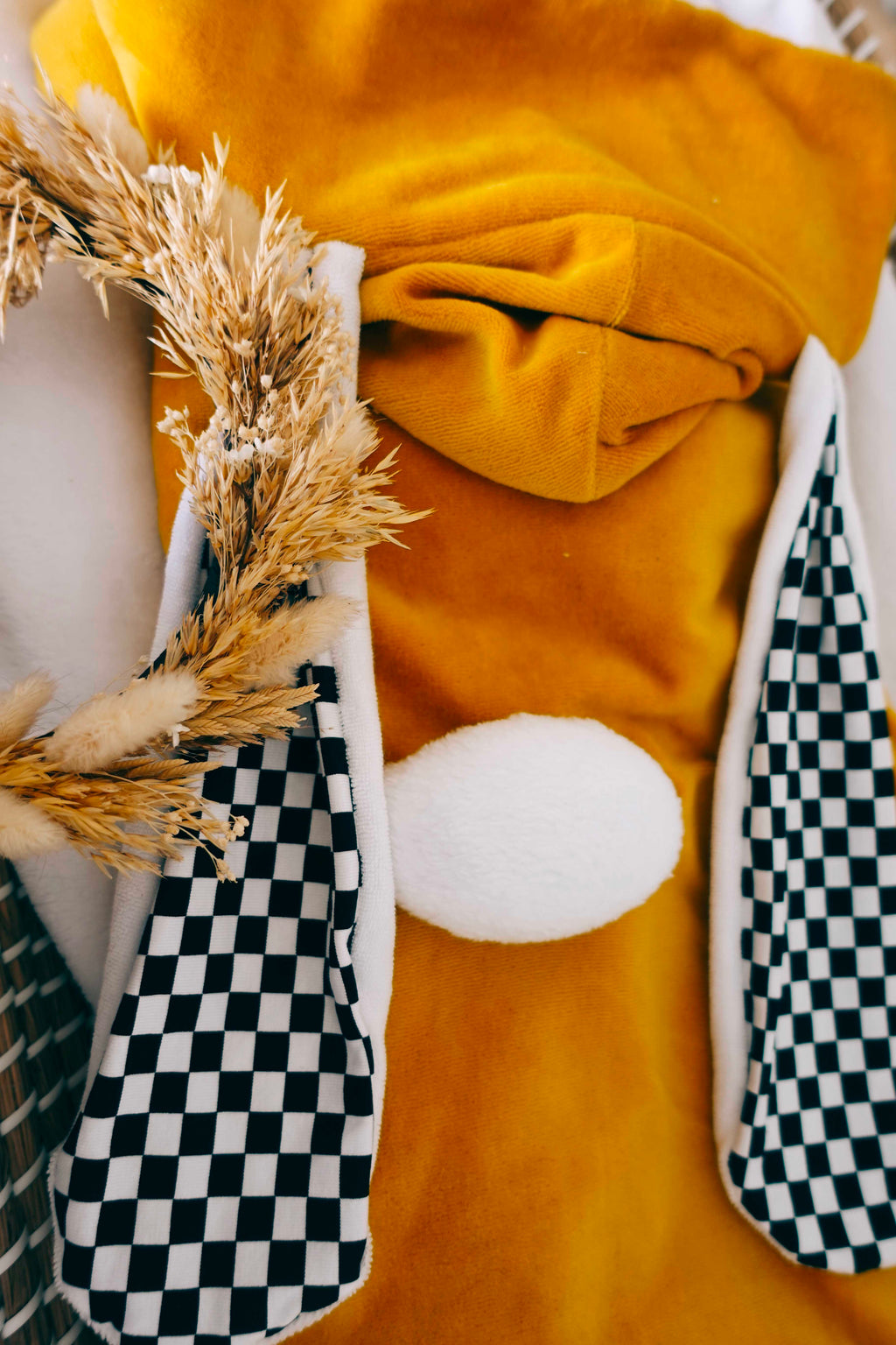 Poncho Bain Velours - Chessboard