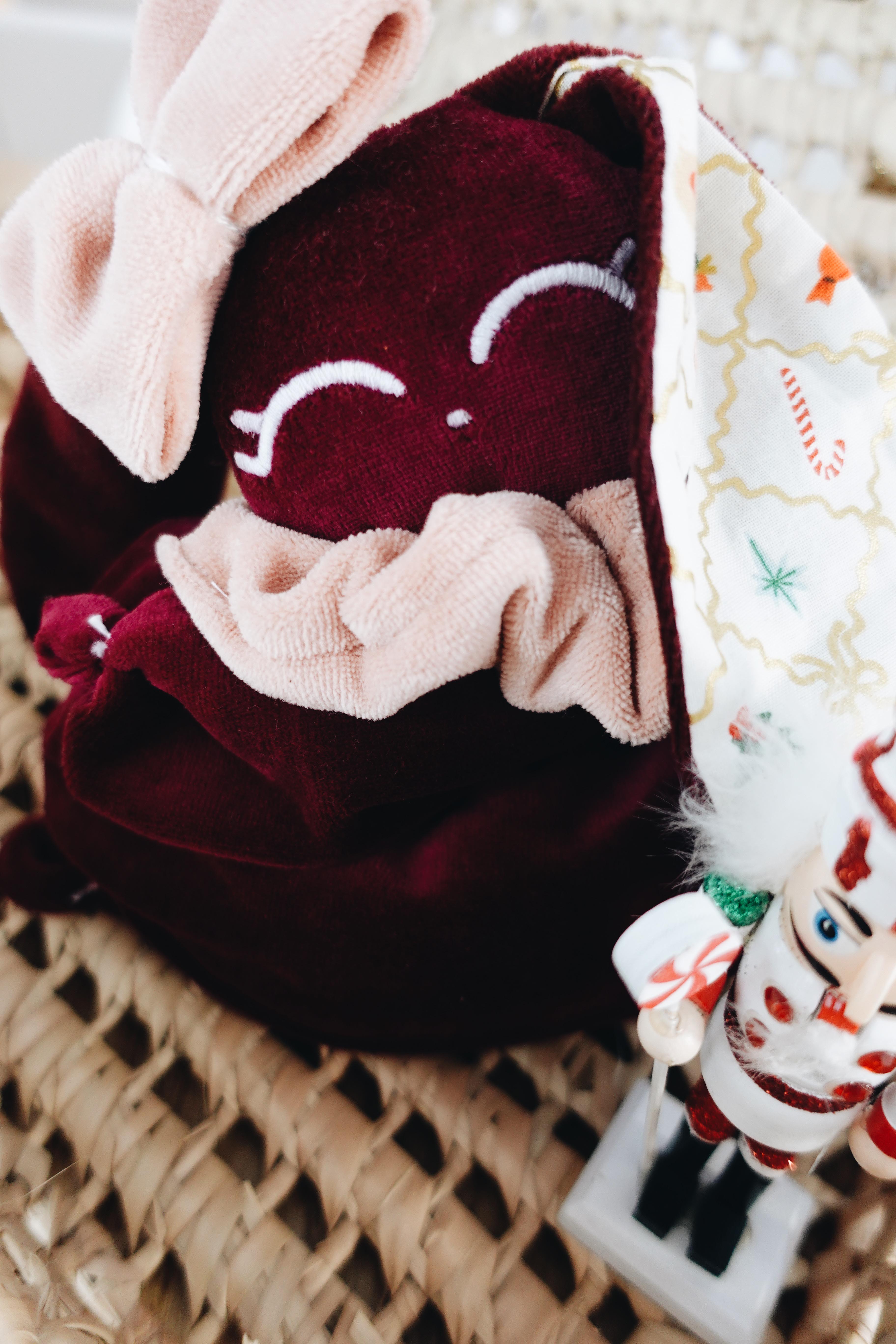 PROTOTYPE - Bouillotte noyaux de cerise velours - Holiday Argyle