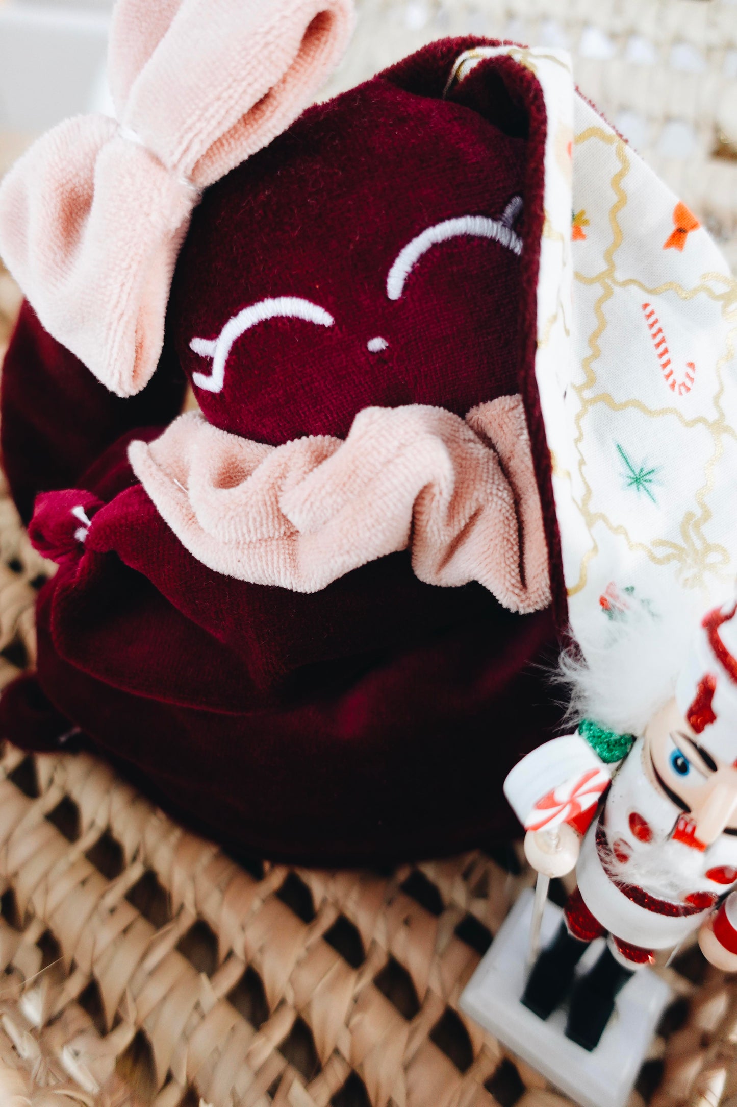 Bouillotte noyaux de cerise velours - Holiday Argyle