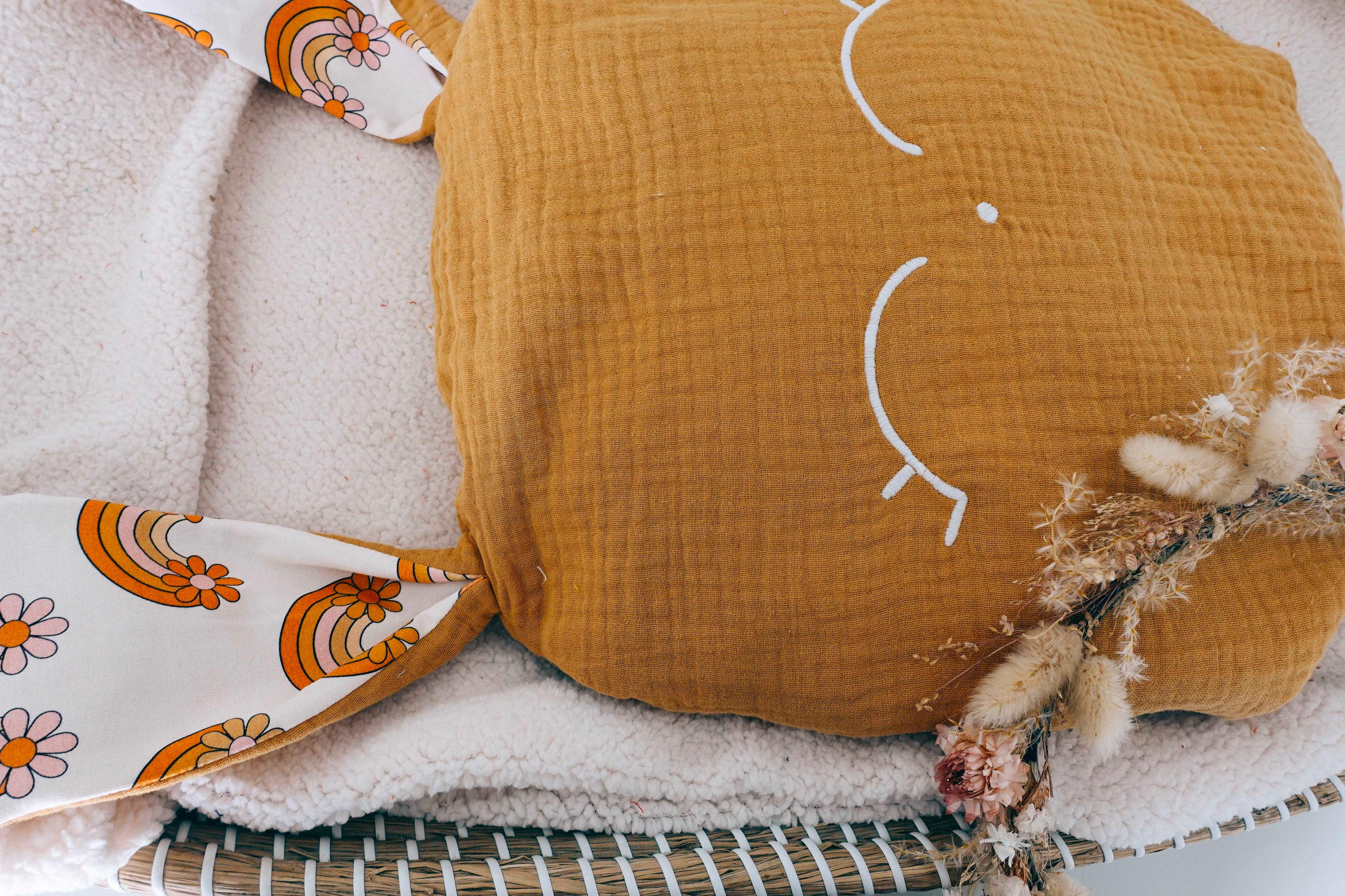 Petit Coussin Lange - Flower Rainbow