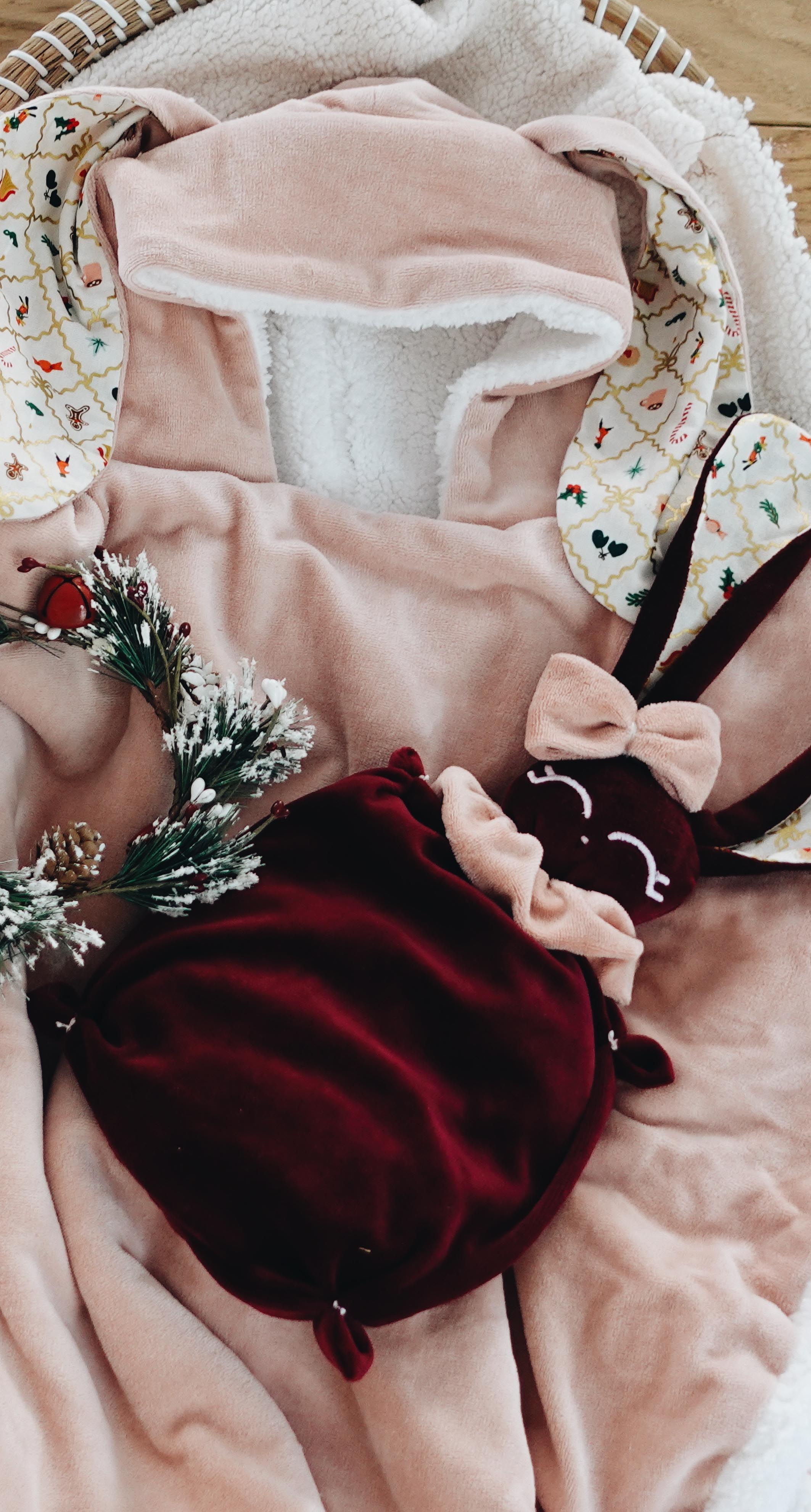 PROTOTYPE - Bouillotte noyaux de cerise velours - Holiday Argyle