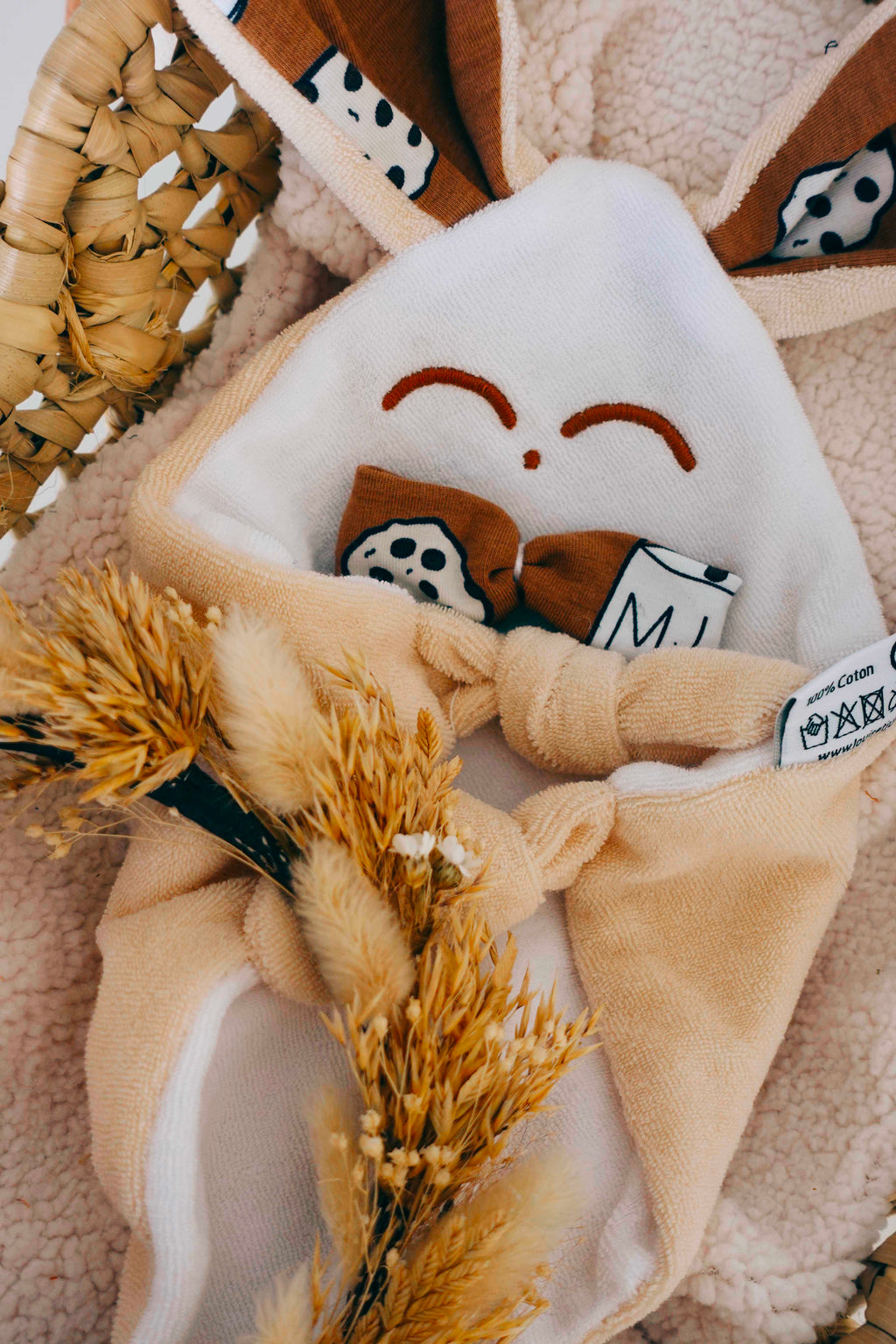 Doudou Eponge Mini Noeuds - Milk and Cookies
