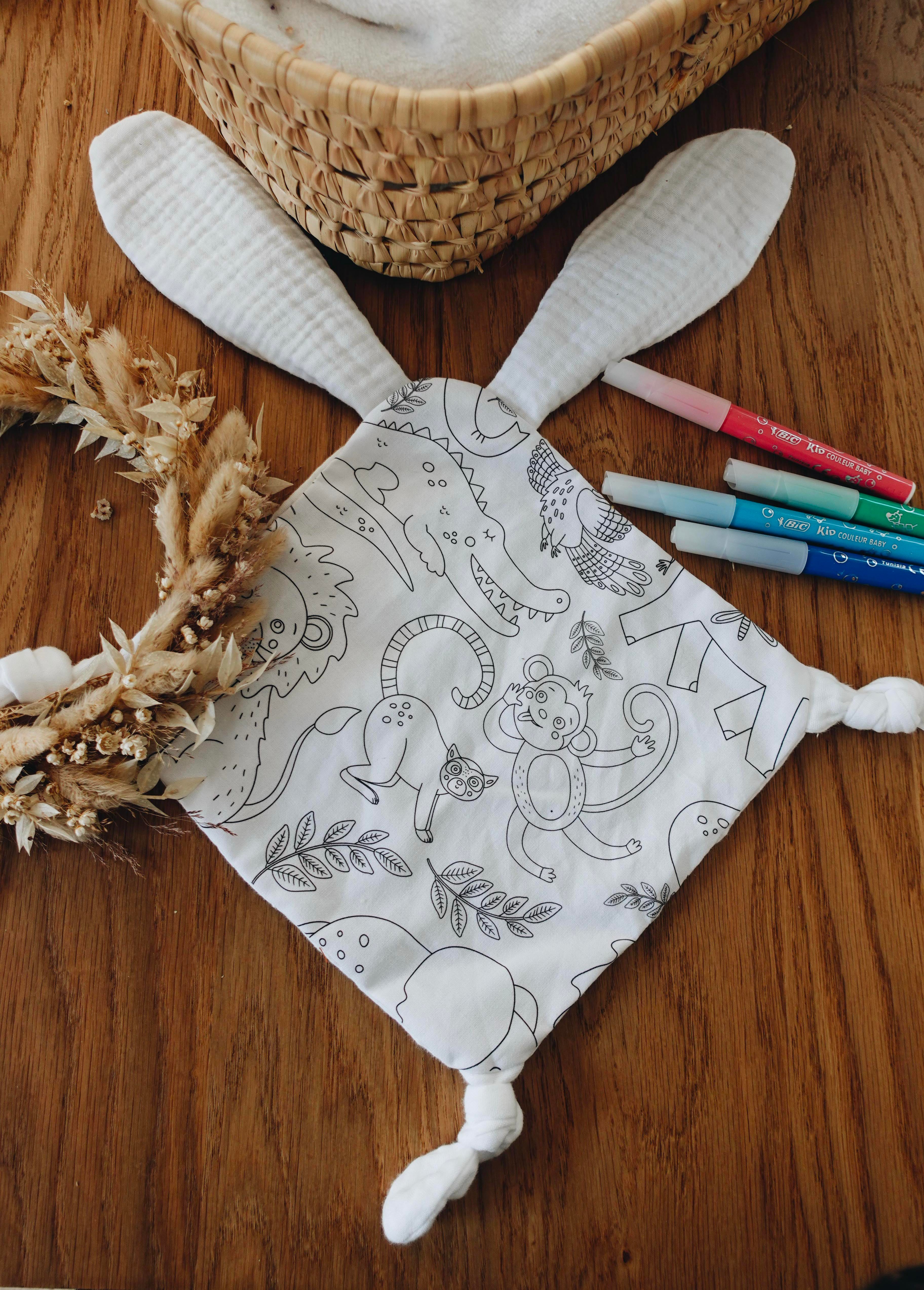 Doudou Lange Mini Noeuds - Coloriages Animaux