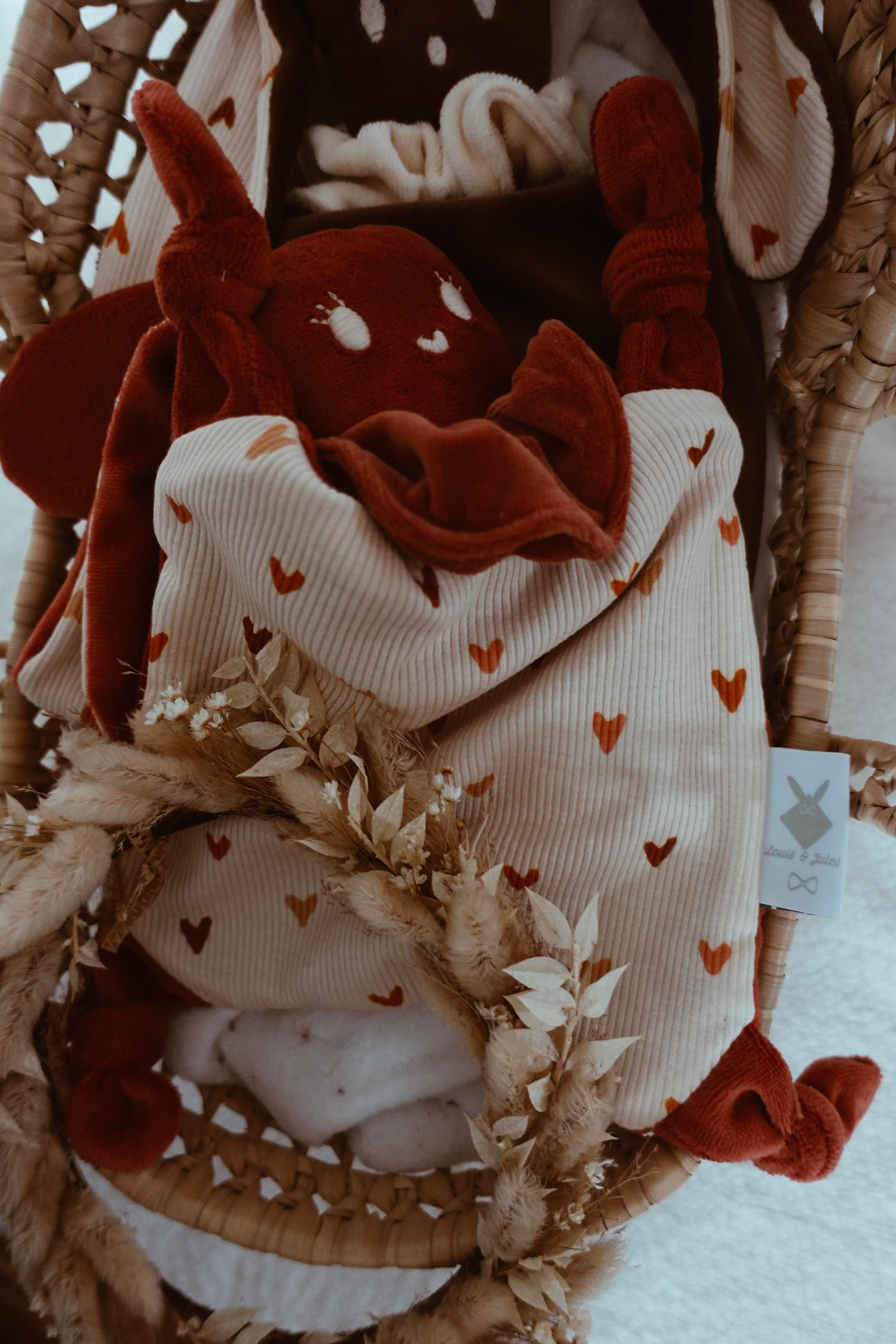 Doudou Chouchou Velours - Colorful Hearts