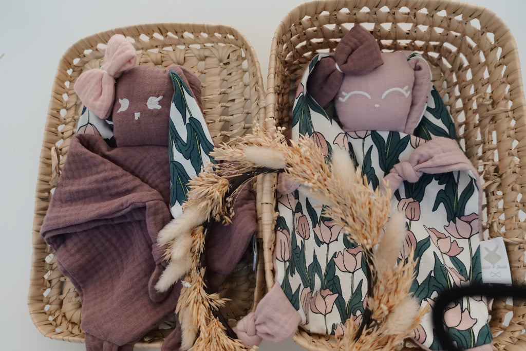 Doudou Lange Câlin Noeuds - Tulipes