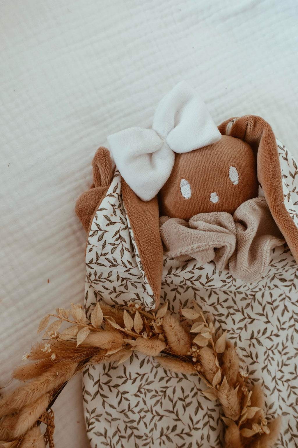 Doudou Velours Chouchou - Green Leaves