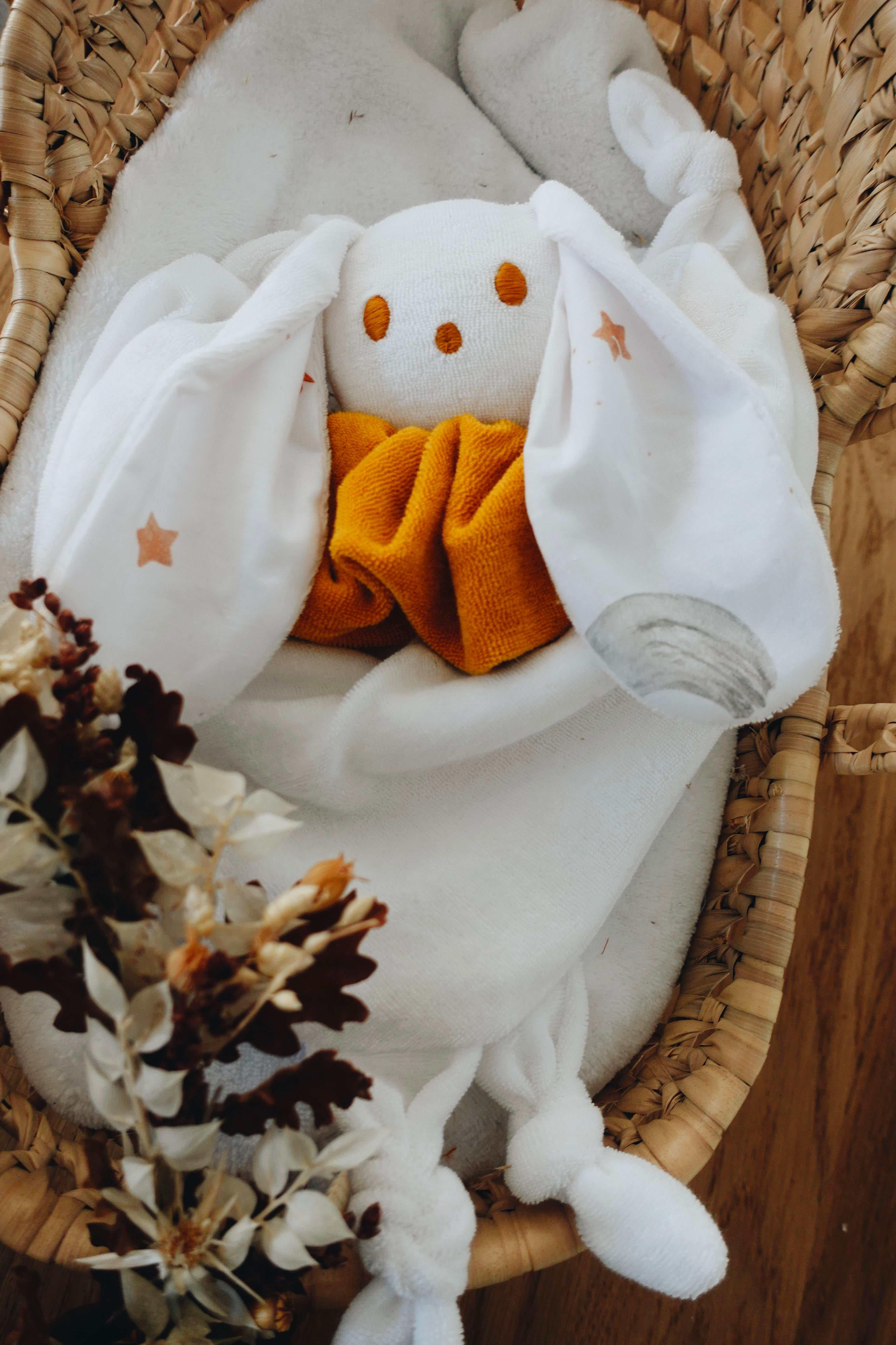 PROTOTYPE - Doudou Eponge Câlin Noeuds - Cygne étoilé