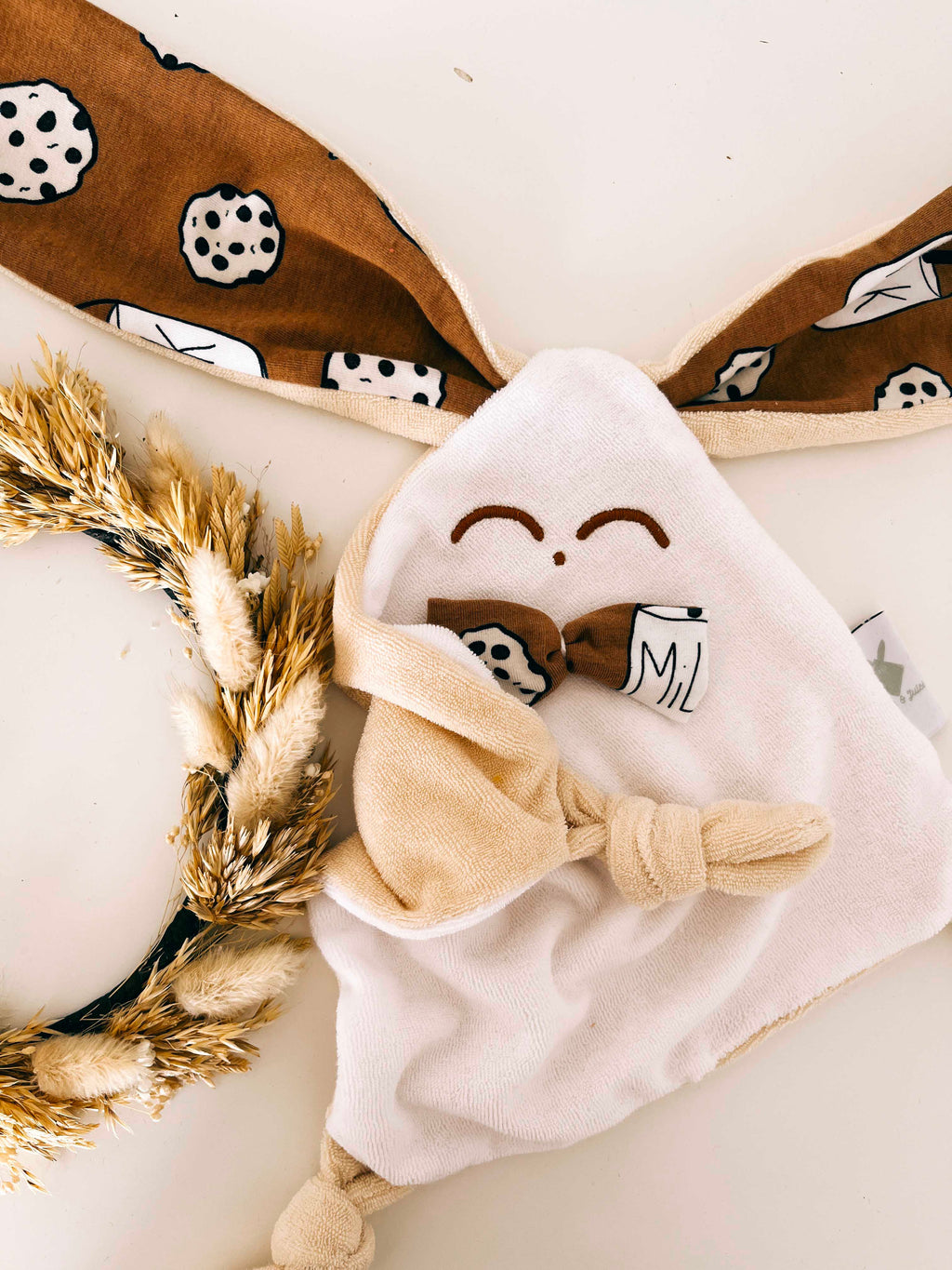 Doudou Eponge Mini Noeuds - Milk and Cookies