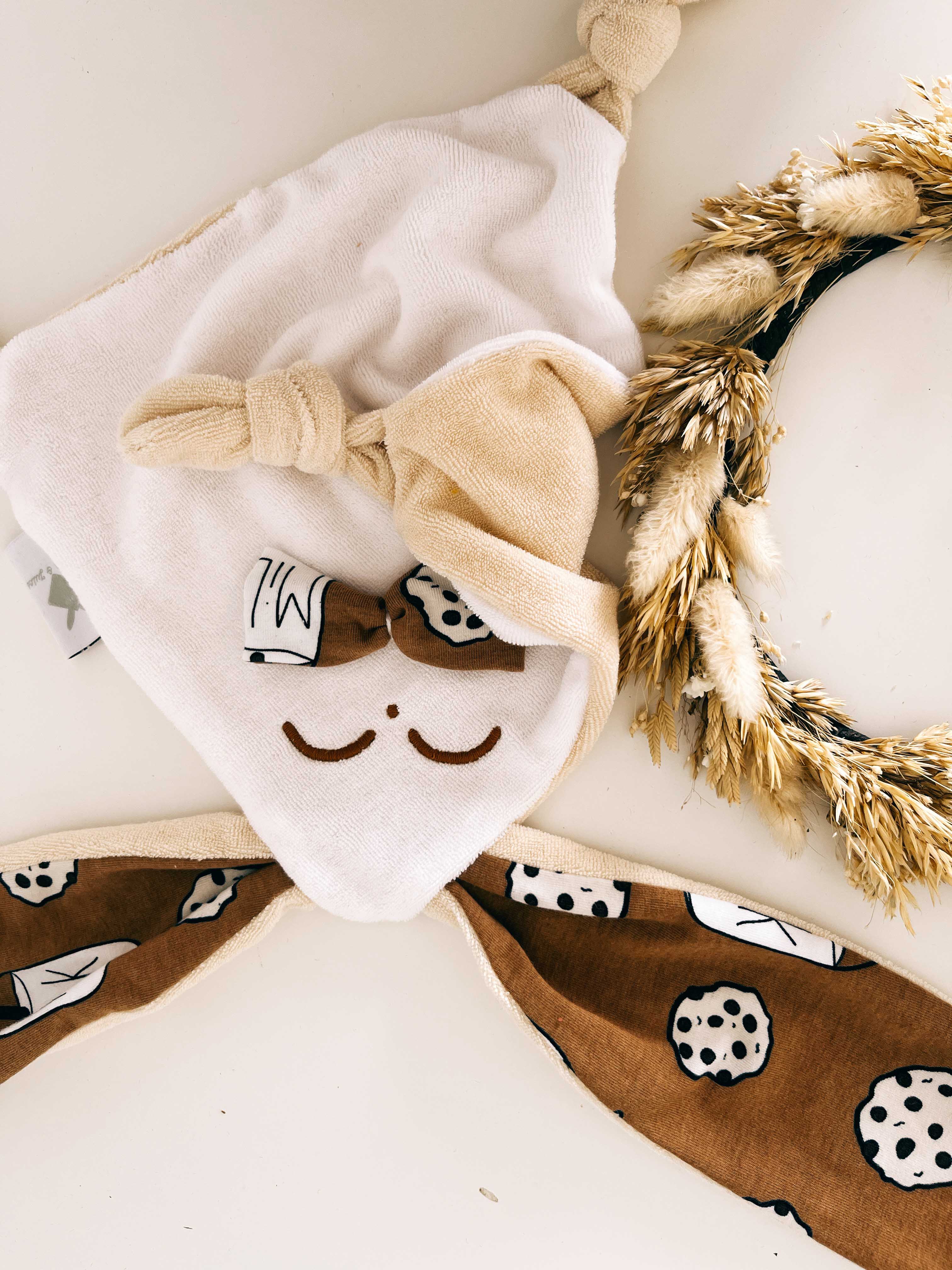 Doudou Eponge Mini Noeuds - Milk and Cookies