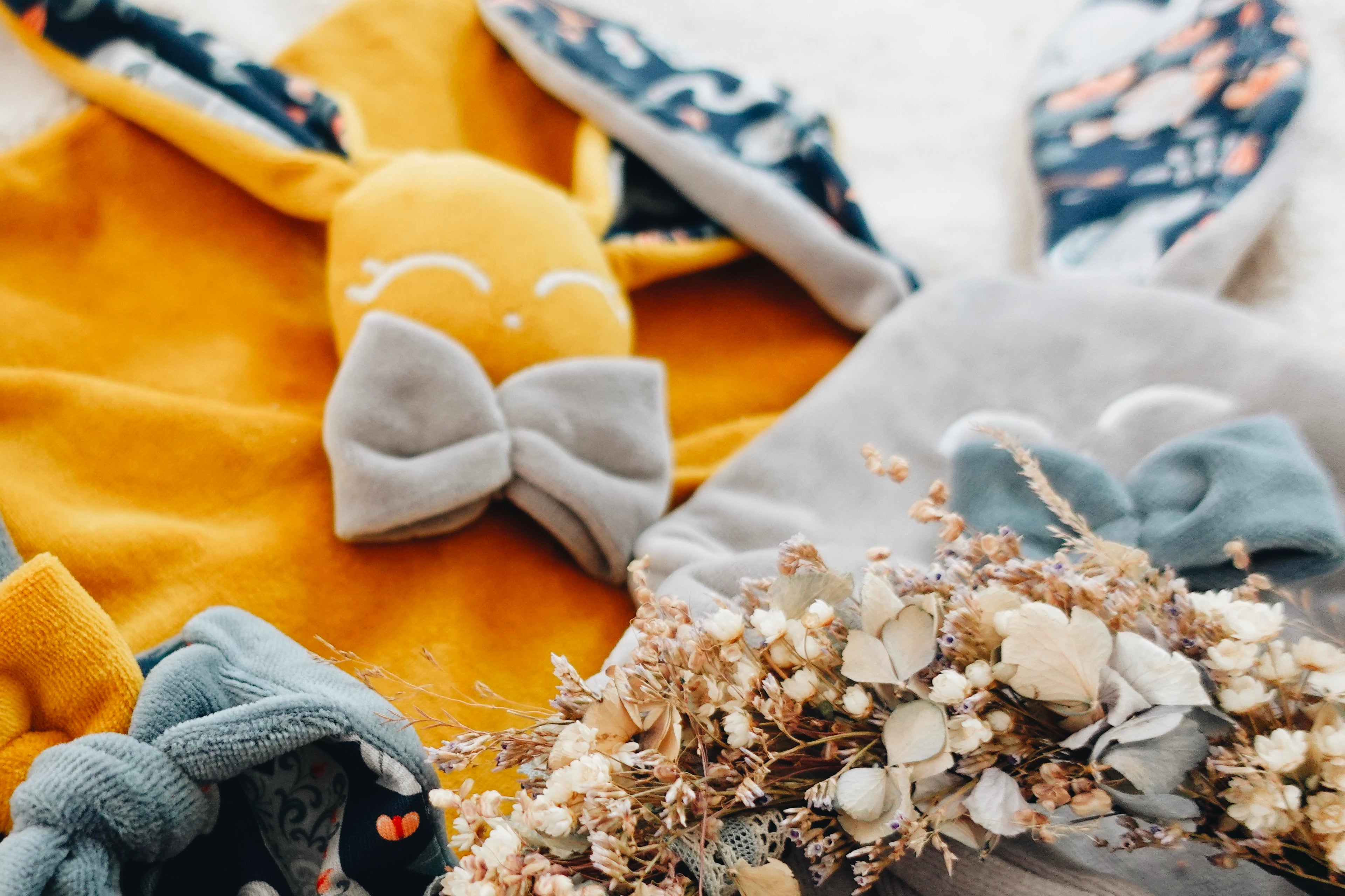 PROTOTYPE - Doudou Velours Câlin Noeuds - Lac Magique