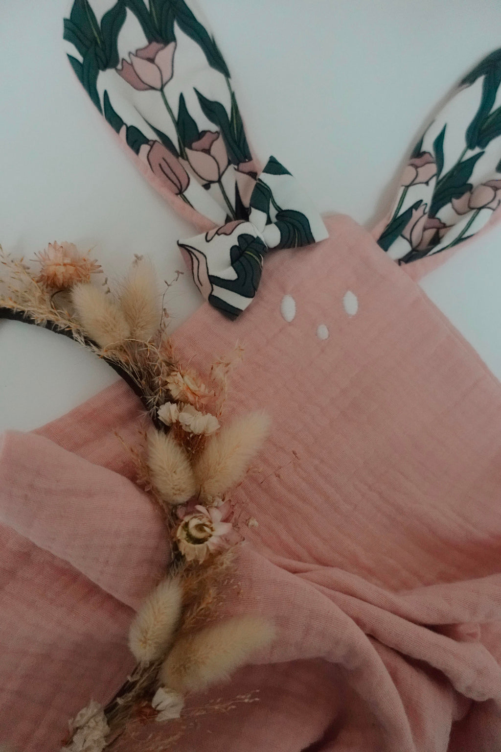 Doudou Lange Cocooning Noeuds - Tulipes