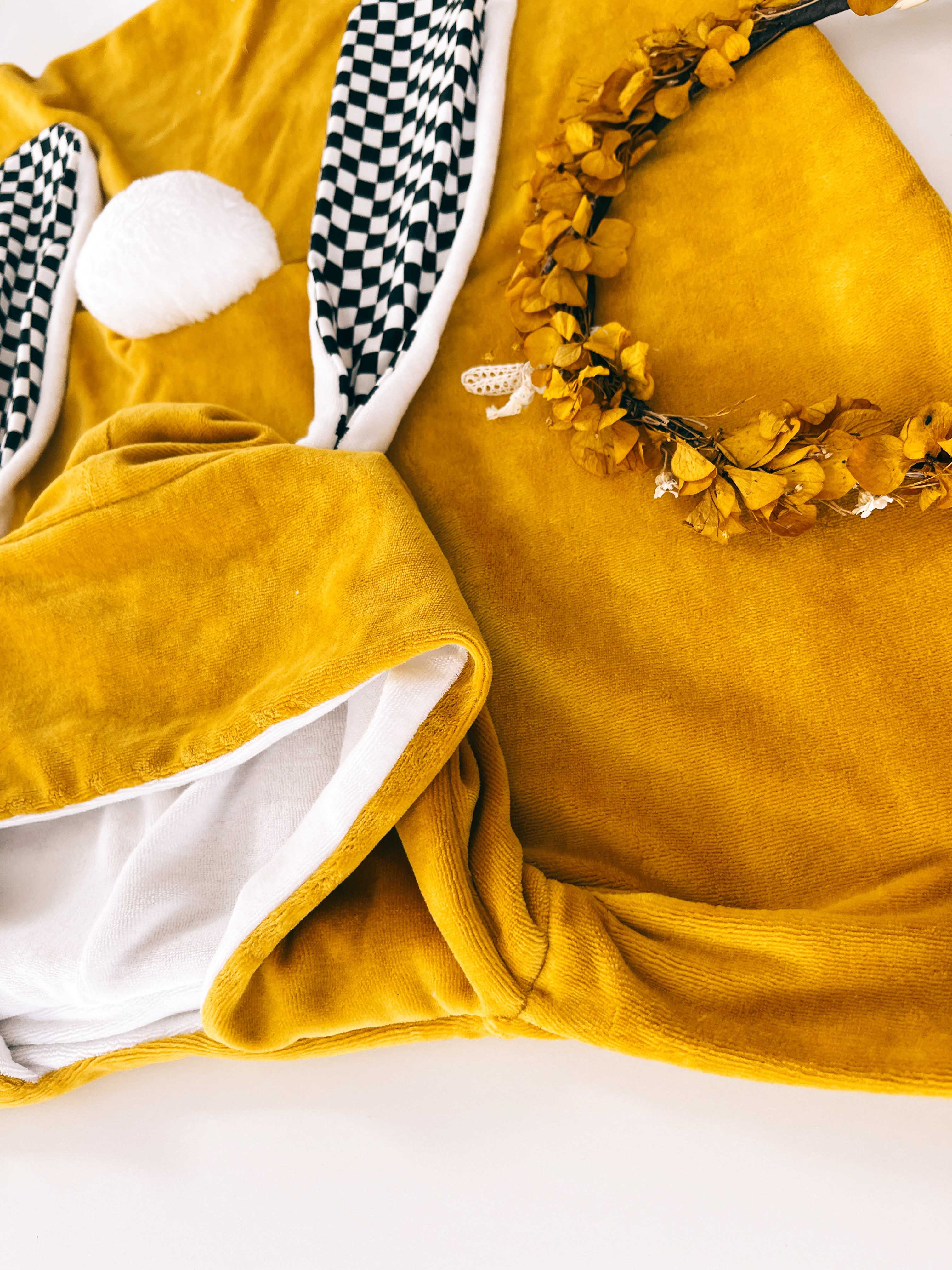 Poncho Bain Velours - Chessboard