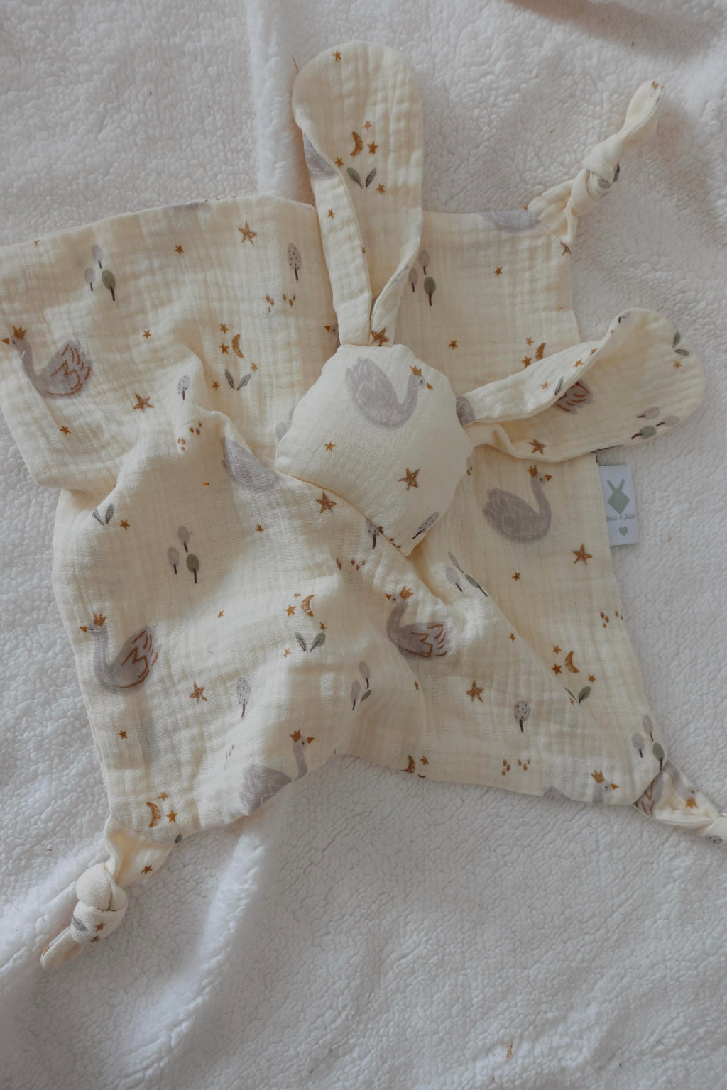Doudou Lange Câlin Noeuds Pièce Unique - Soft Swan
