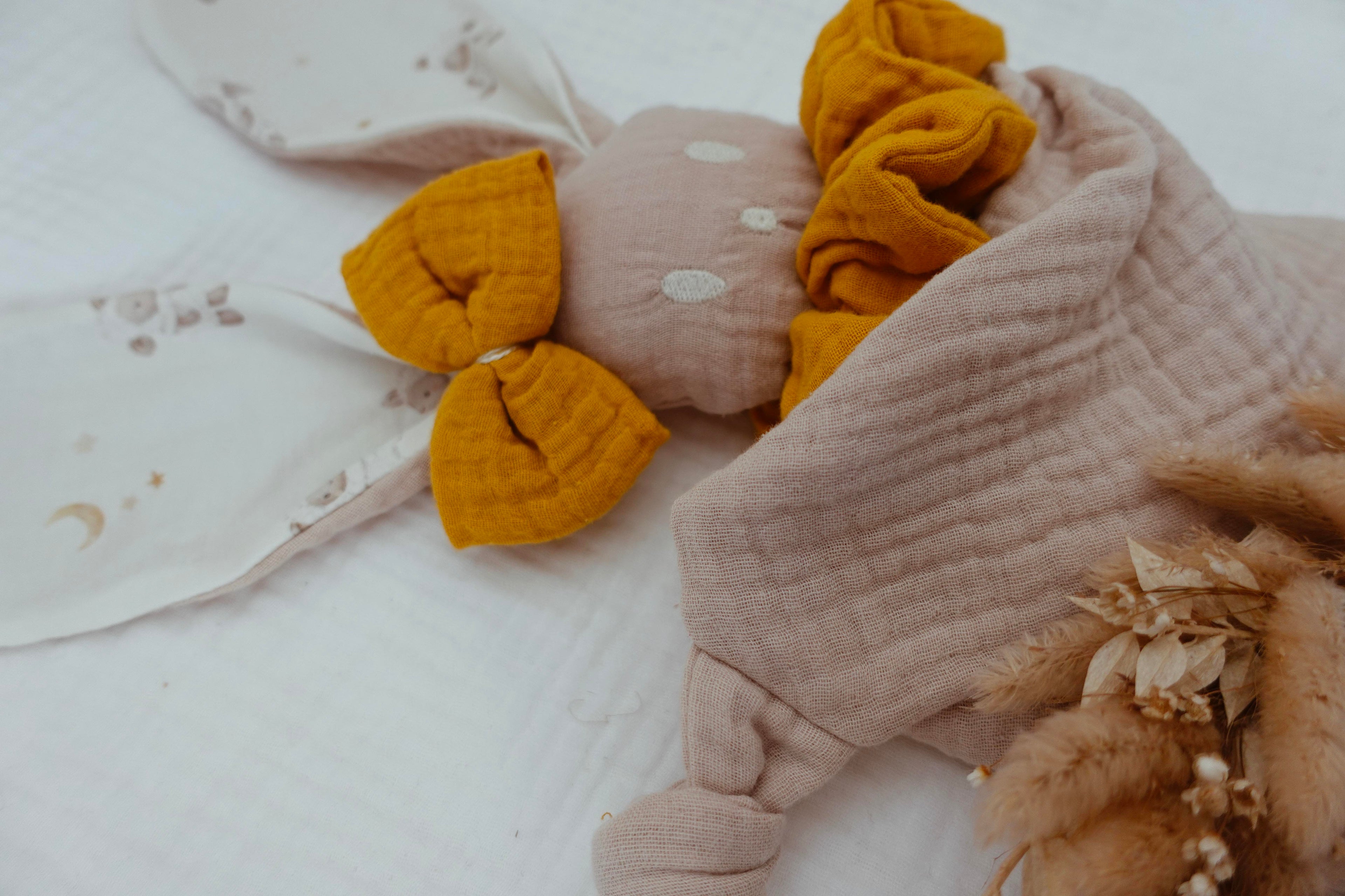 Doudou Lange Câlin Noeuds - Lamb