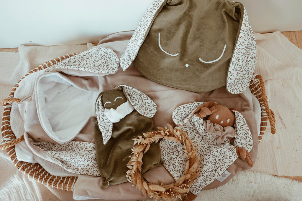 Doudou Velours Chouchou - Green Leaves