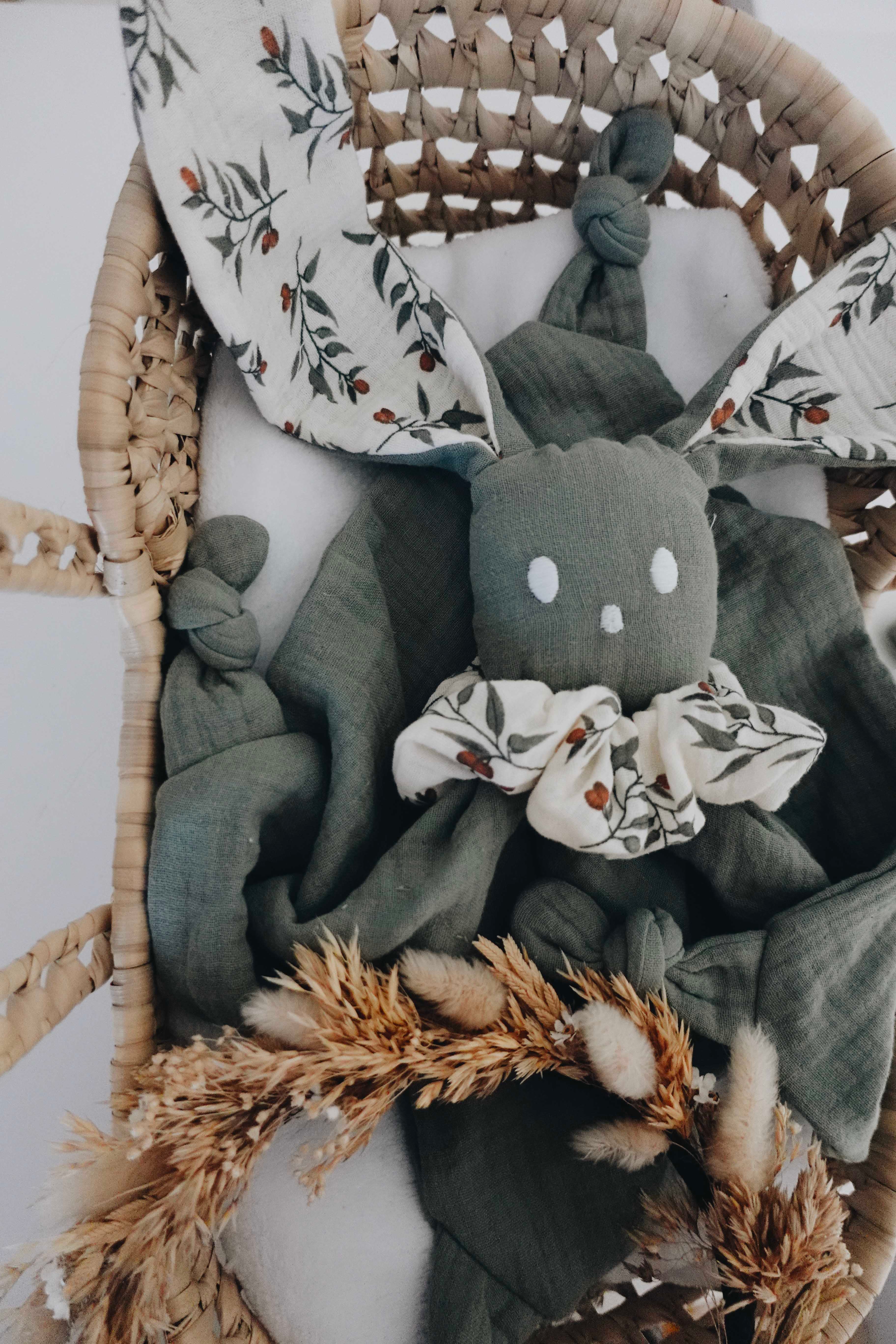 Doudou Lange Câlin Noeuds - Clémentines