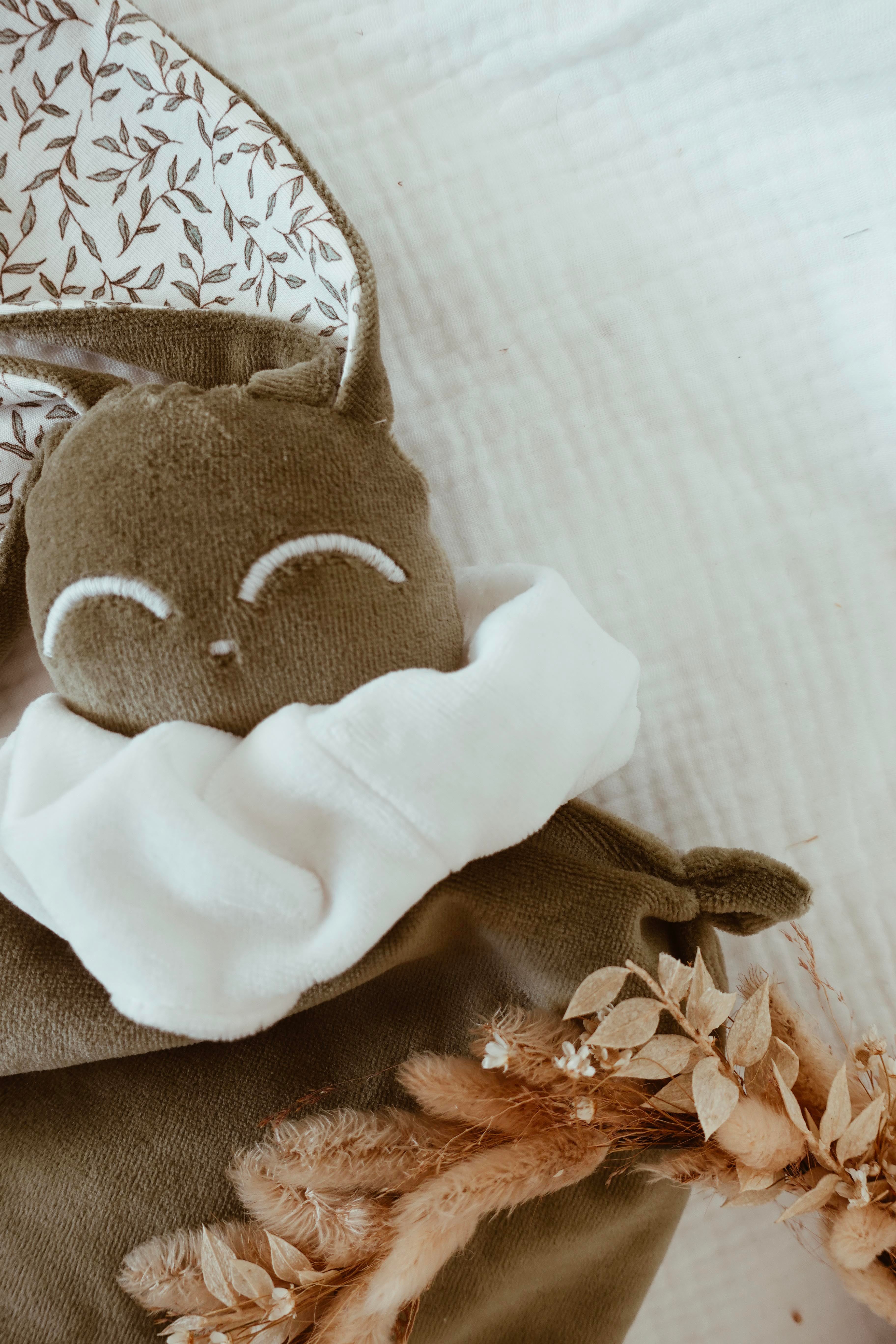 Bouillotte noyaux de cerise Velours - Green Leaves