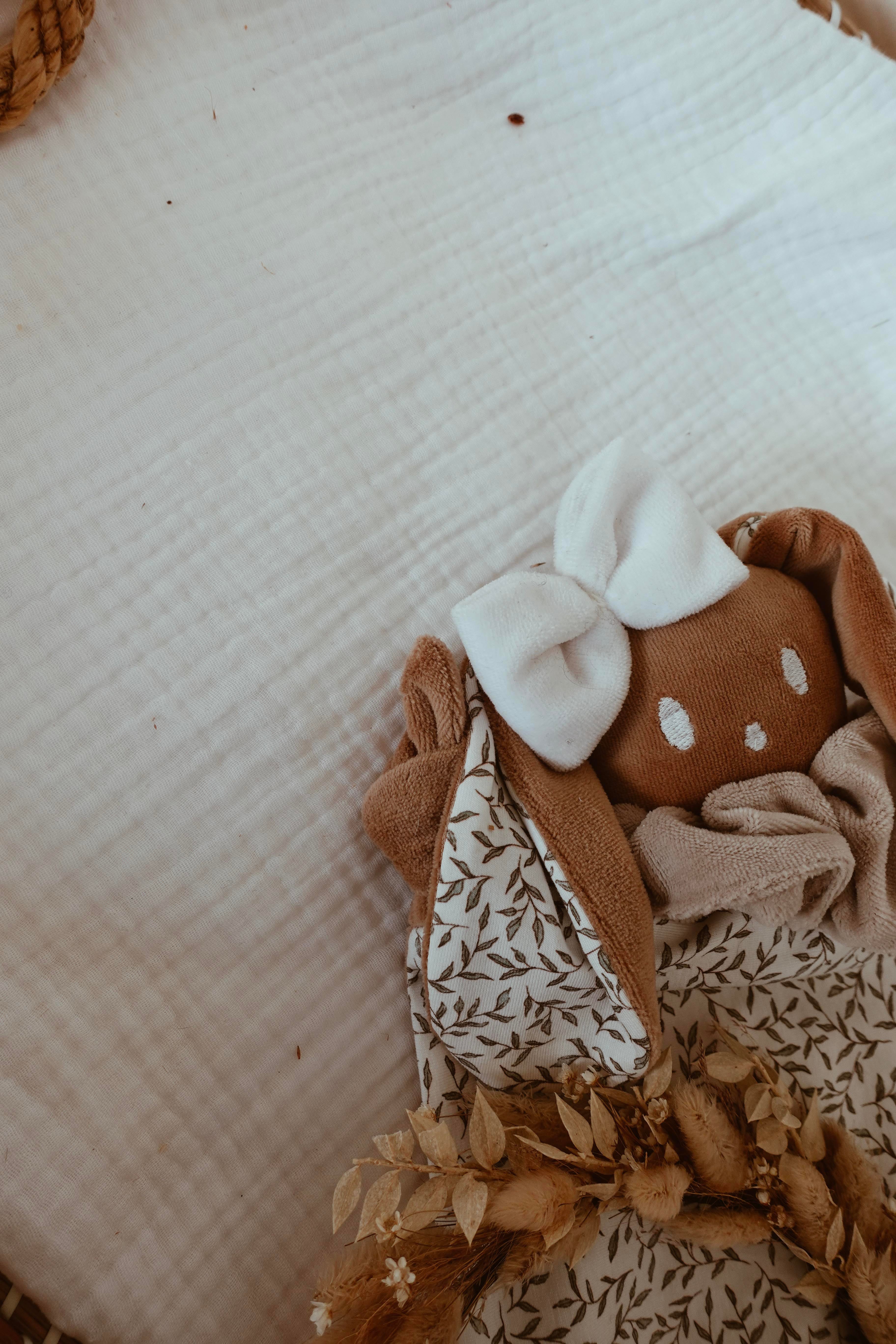 Doudou Velours Chouchou - Green Leaves